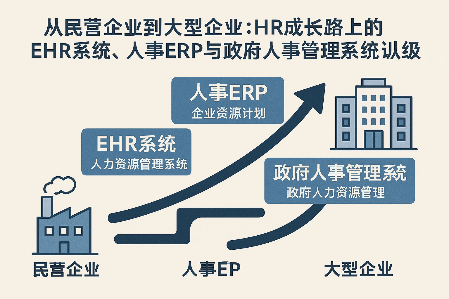 从民营企业到大型企业：HR成长路上的EHR系统、人事ERP与政府人事管理系统认知升级