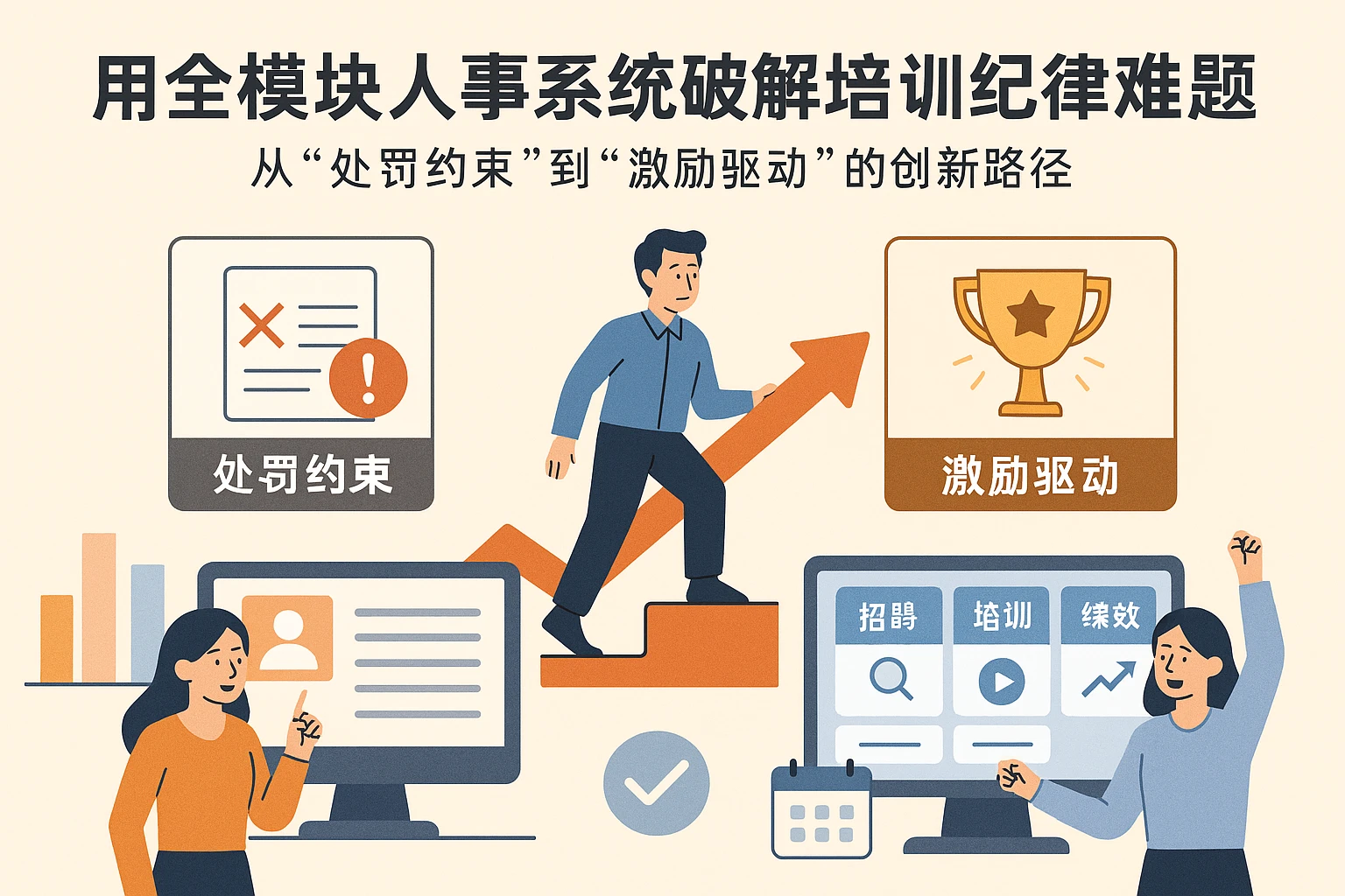 用全模块人事系统破解培训纪律难题:从“处罚约束”到“激励驱动”的创新路径
