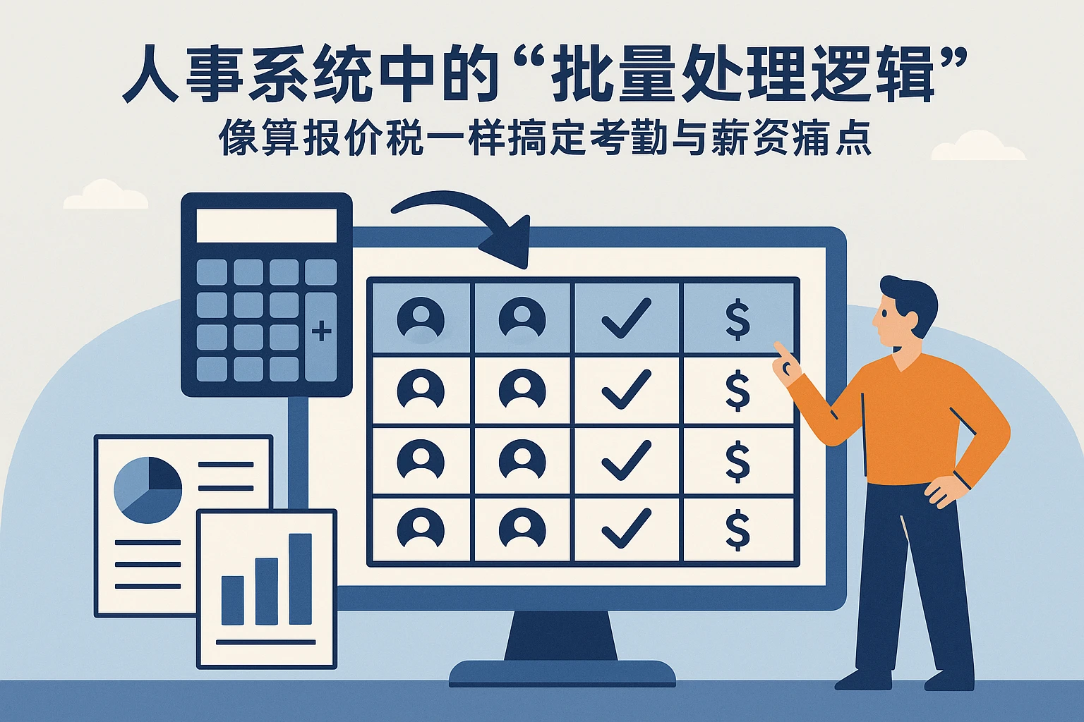 人事系统中的“批量处理逻辑”:像算报价税一样搞定考勤与薪资痛点