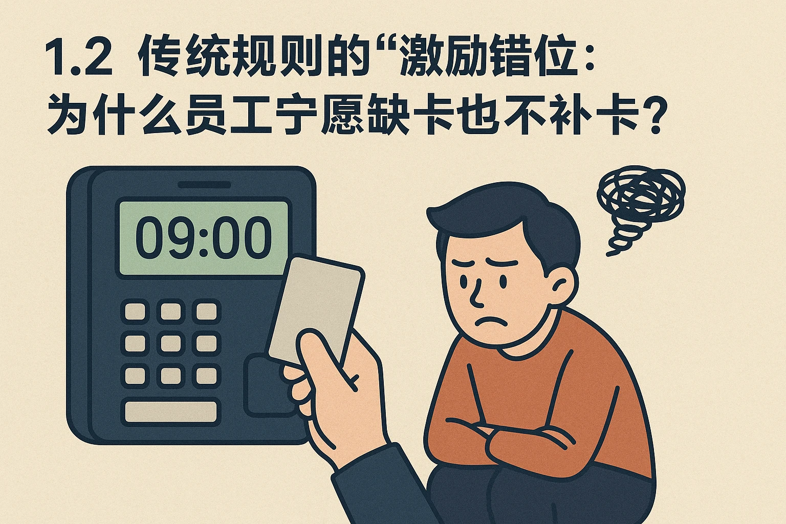 1.2 传统规则的“激励错位”：为什么员工宁愿缺卡也不补卡？