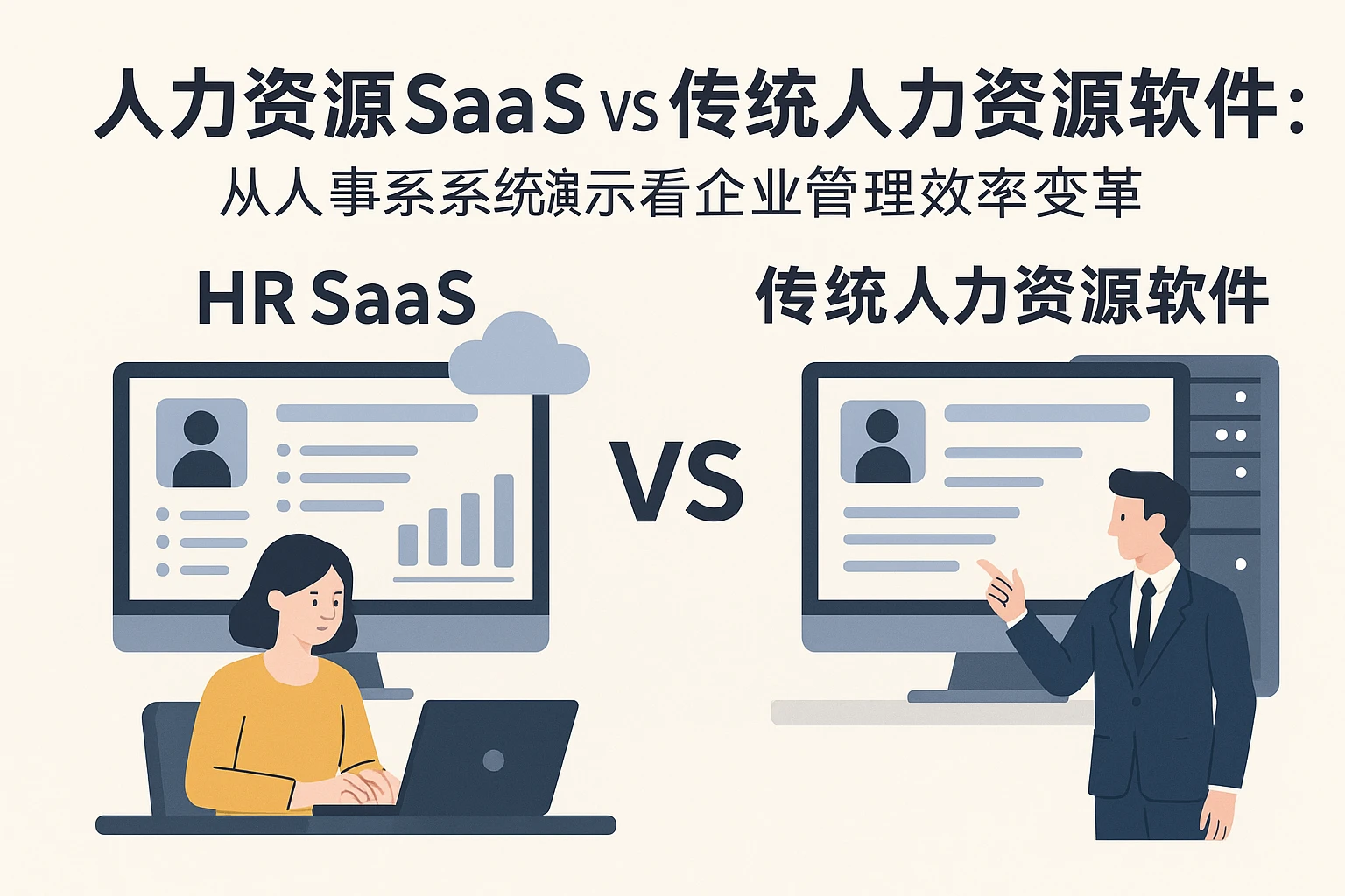 人力资源SaaS vs 传统人力资源软件：从人事系统演示看企业管理效率变革