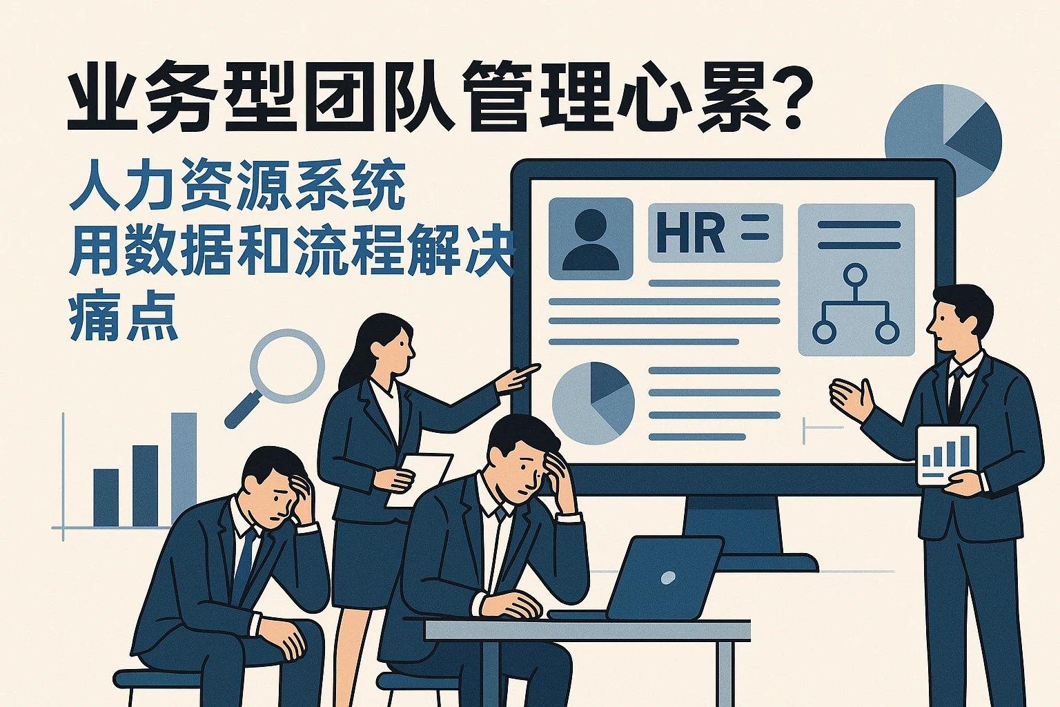 业务型团队管理心累？人力资源系统用数据和流程解决痛点