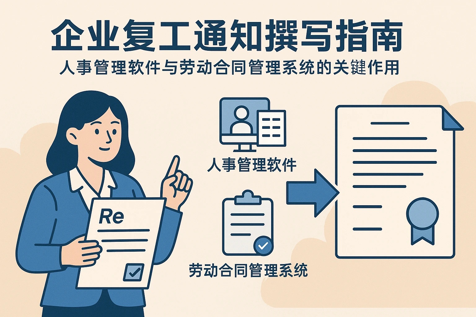 企业复工通知撰写指南:人事管理软件与劳动合同管理系统的关键作用