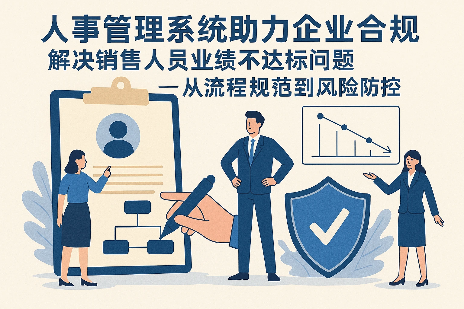 人事管理系统助力企业合规解决销售人员业绩不达标问题——从流程规范到风险防控