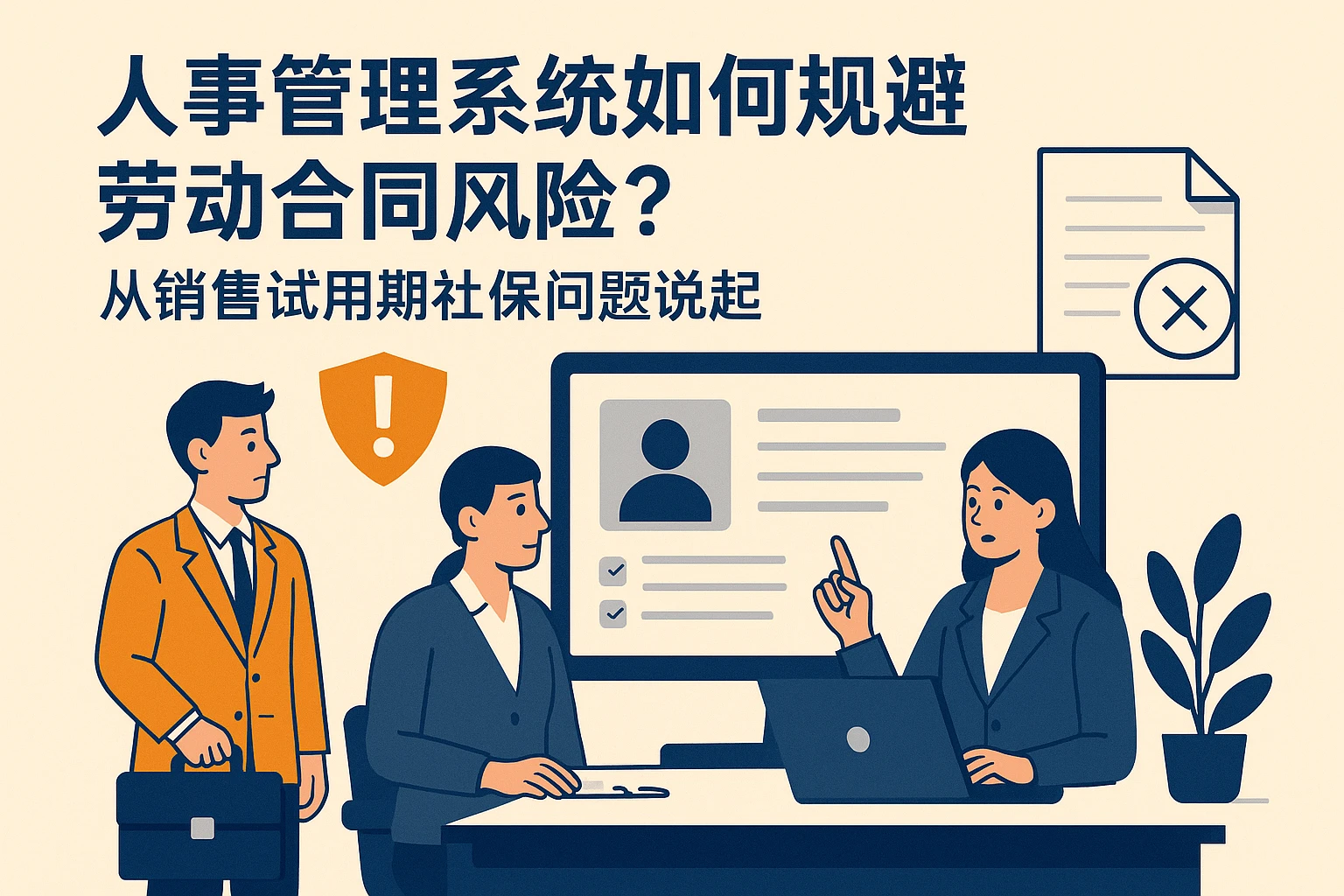 人事管理系统如何规避劳动合同风险？从销售试用期社保问题说起