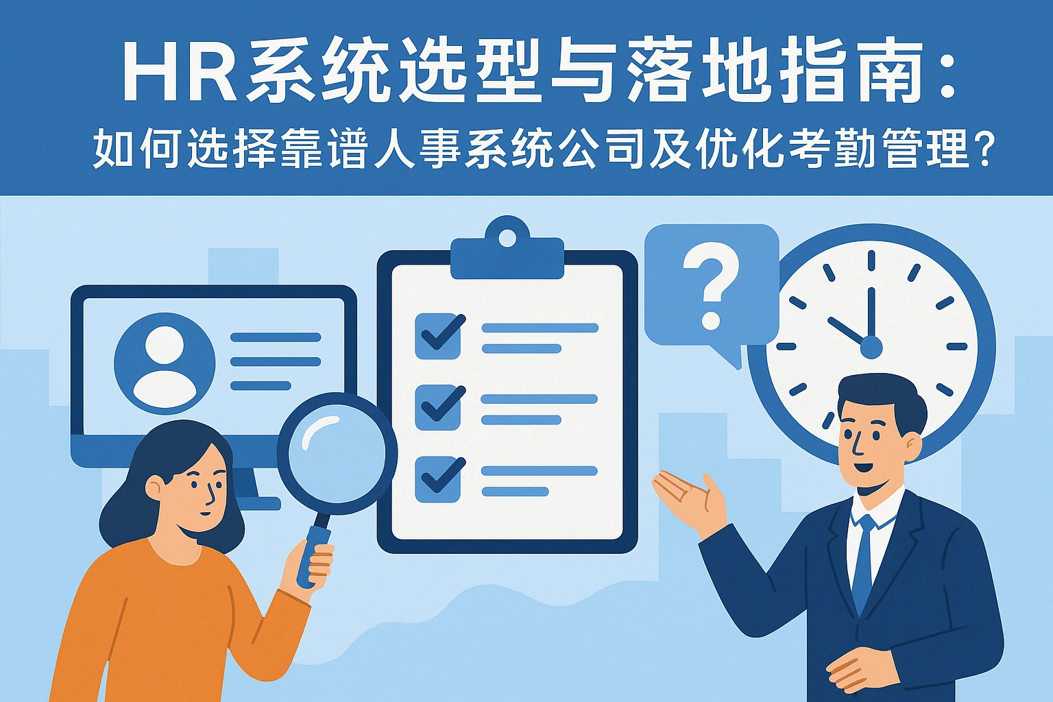 HR系统选型与落地指南：如何选择靠谱人事系统公司及优化考勤管理？