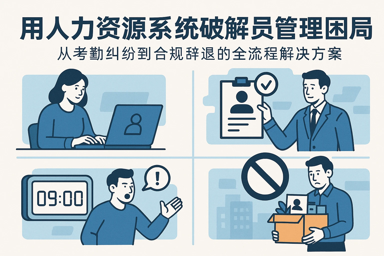 用人力资源系统破解员工管理困局：从考勤纠纷到合规辞退的全流程解决方案