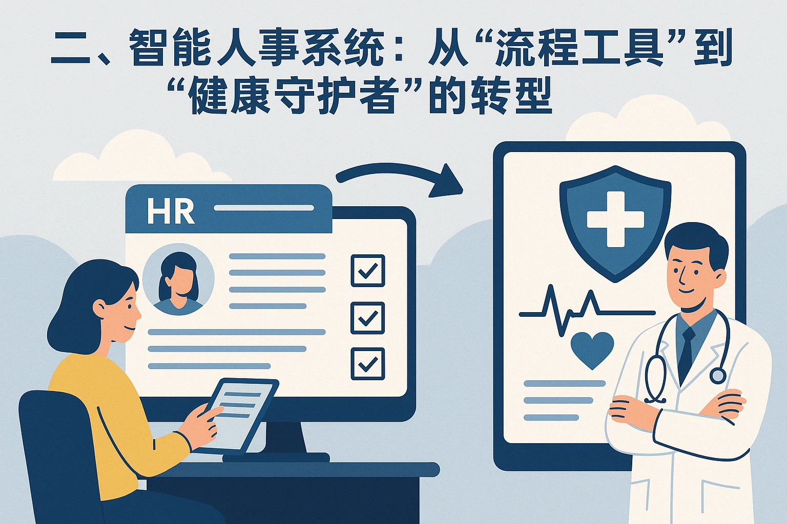 二、智能人事系统：从“流程工具”到“健康守护者”的转型