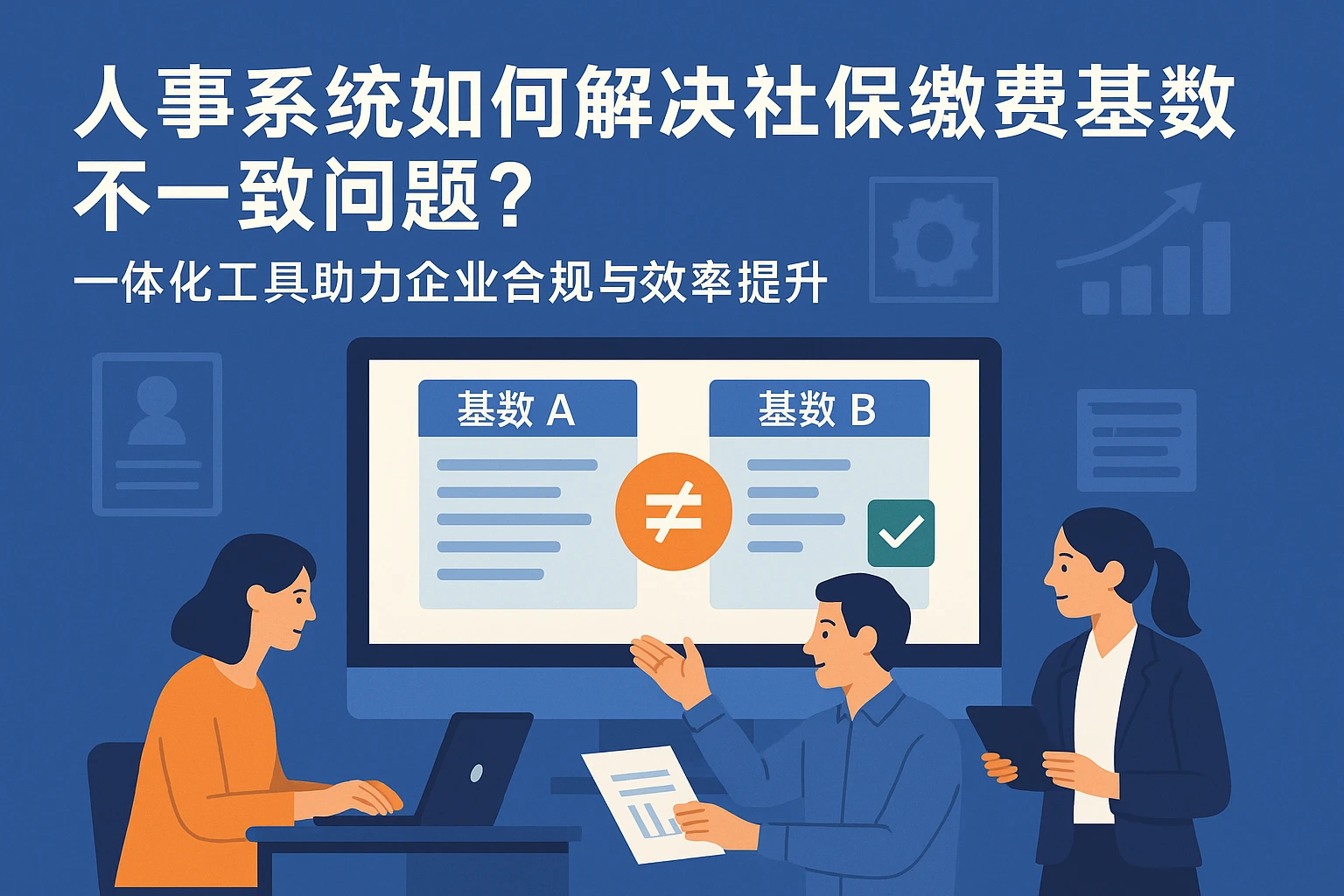 人事系统如何解决社保缴费基数不一致问题？一体化工具助力企业合规与效率提升