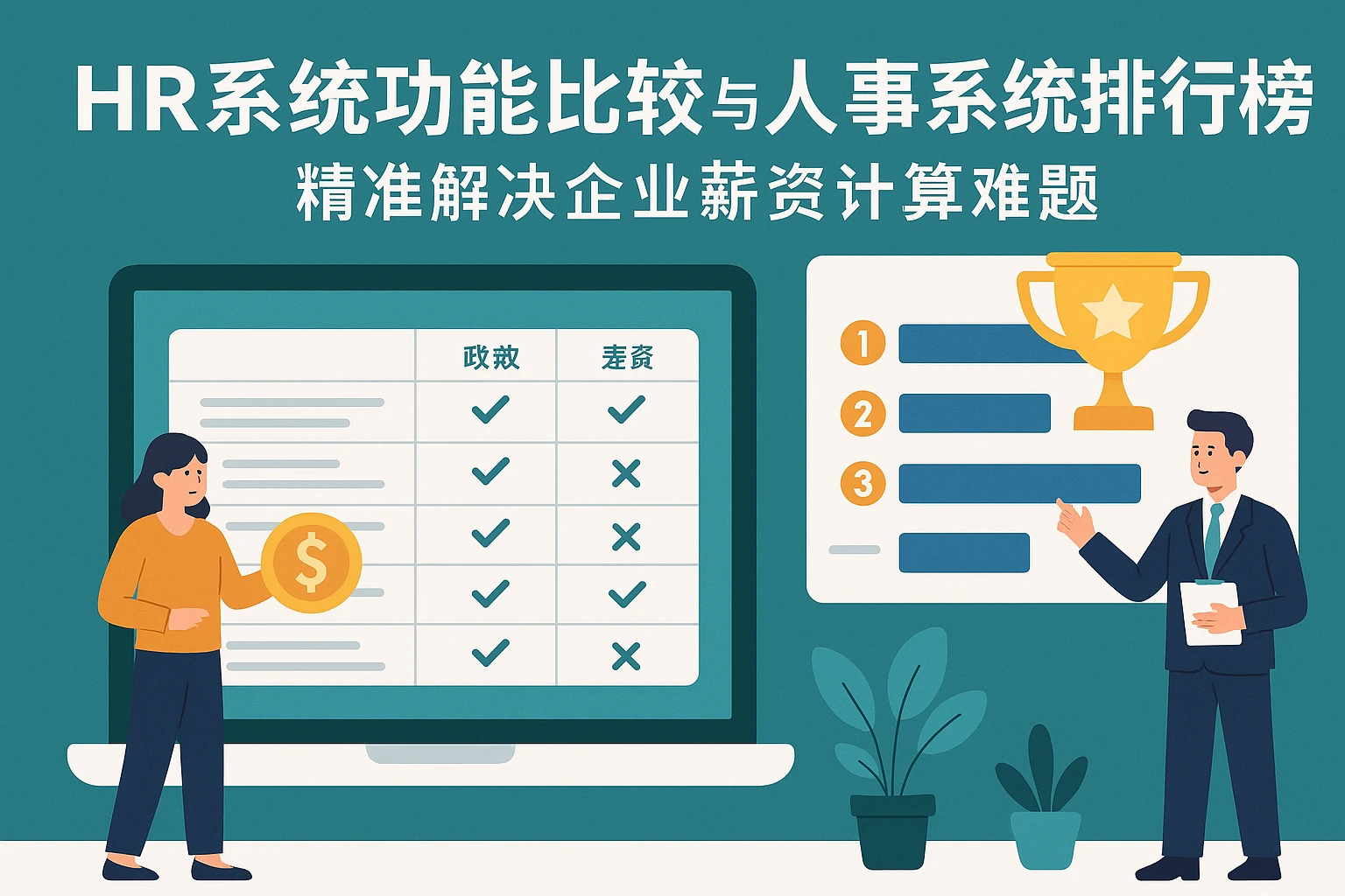 HR系统功能比较与人事系统排行榜:精准解决企业薪资计算难题