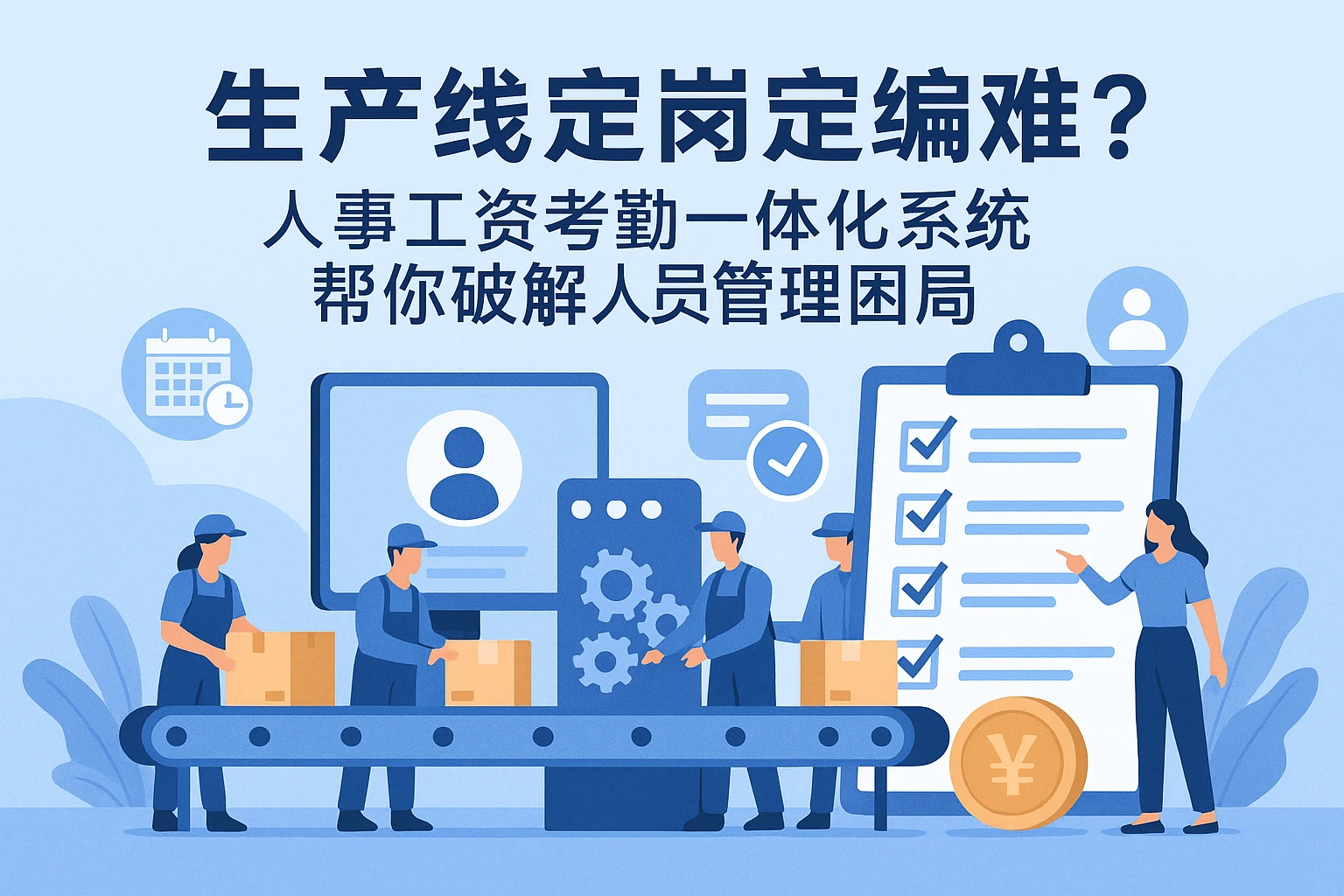 生产线定岗定编难？人事工资考勤一体化系统帮你破解人员管理困局