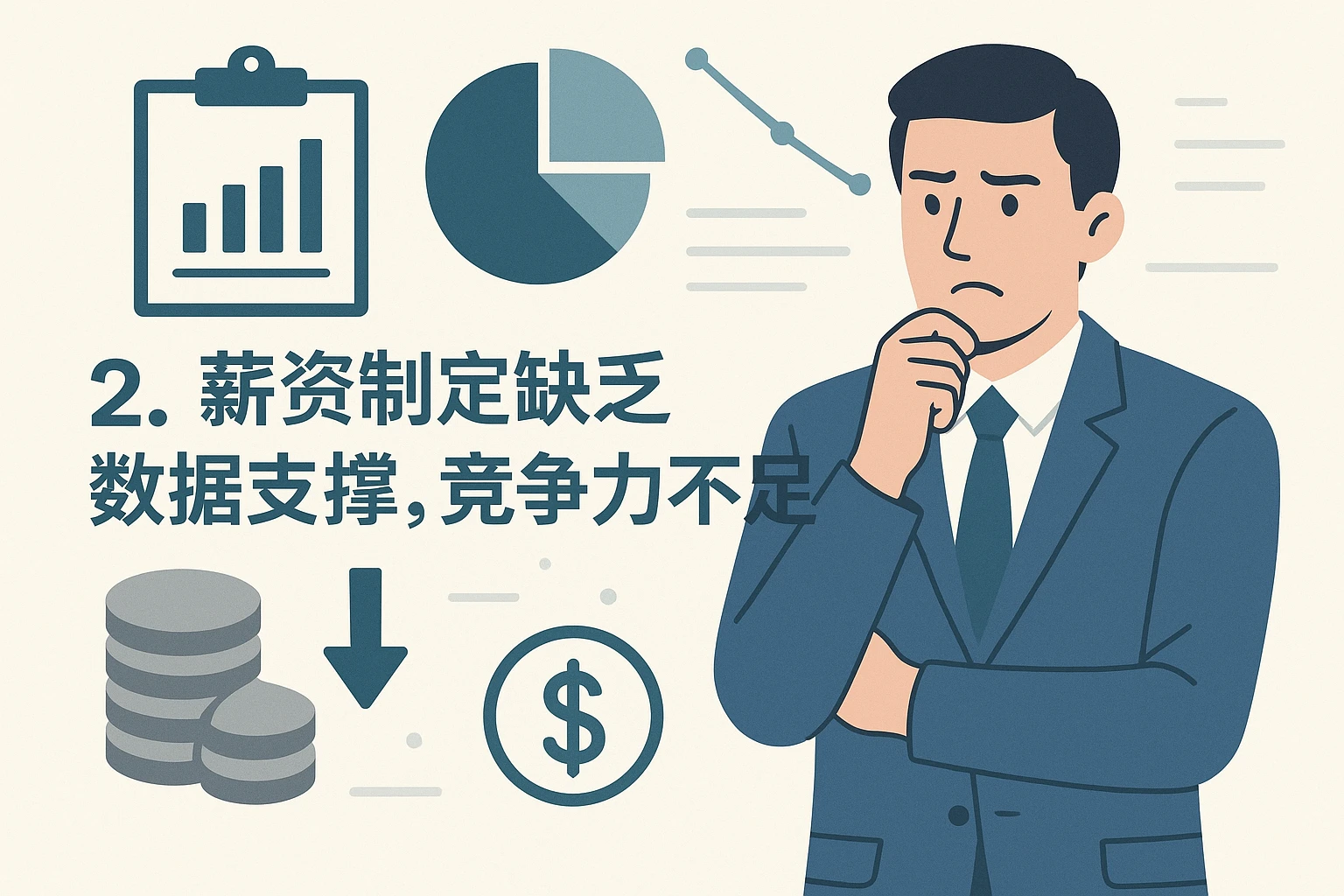 2. 薪资制定缺乏数据支撑,竞争力不足