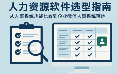 人力资源软件选型指南：从人事系统功能比较到企业微信人事系统落地