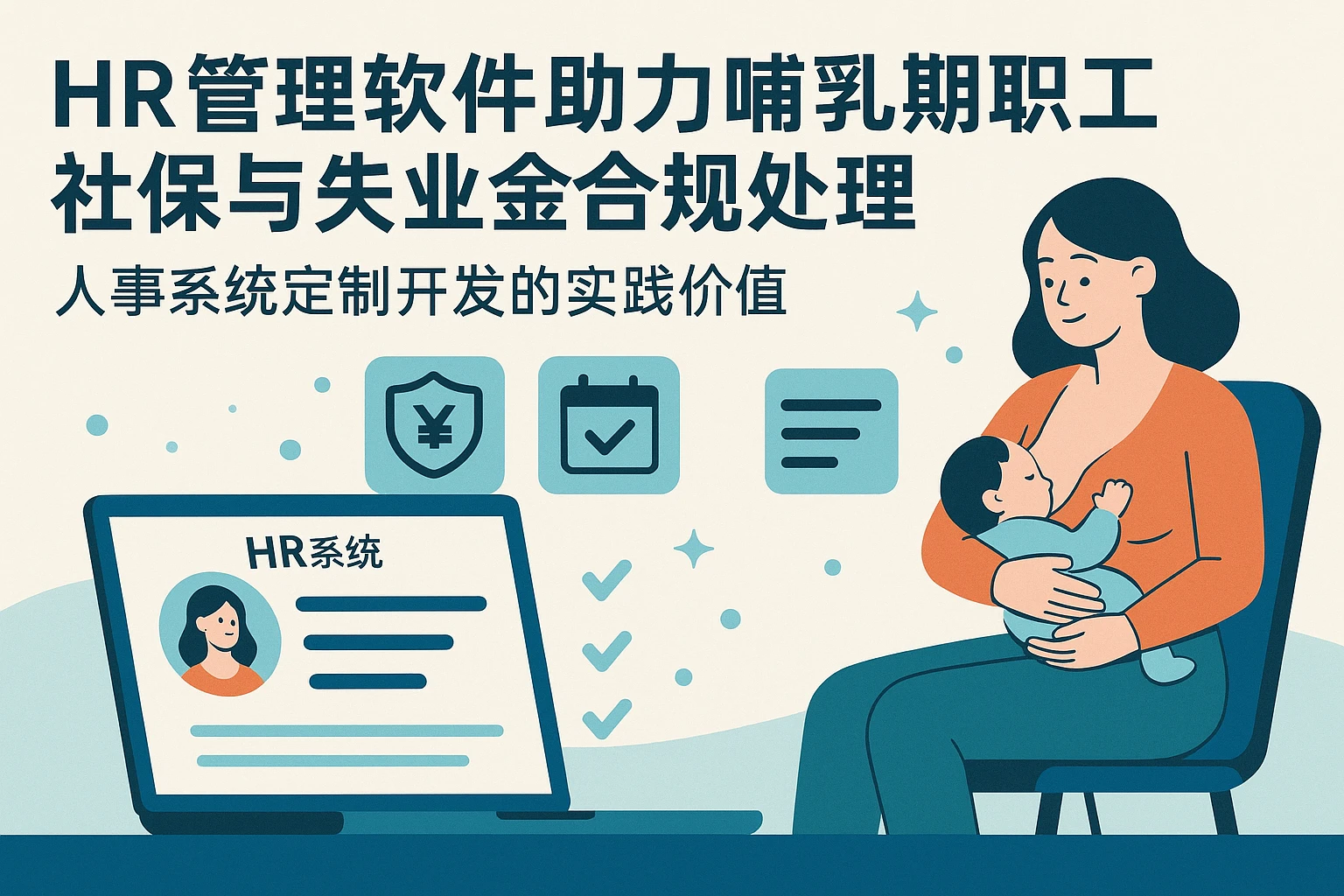 HR管理软件助力哺乳期职工社保与失业金合规处理——人事系统定制开发的实践价值