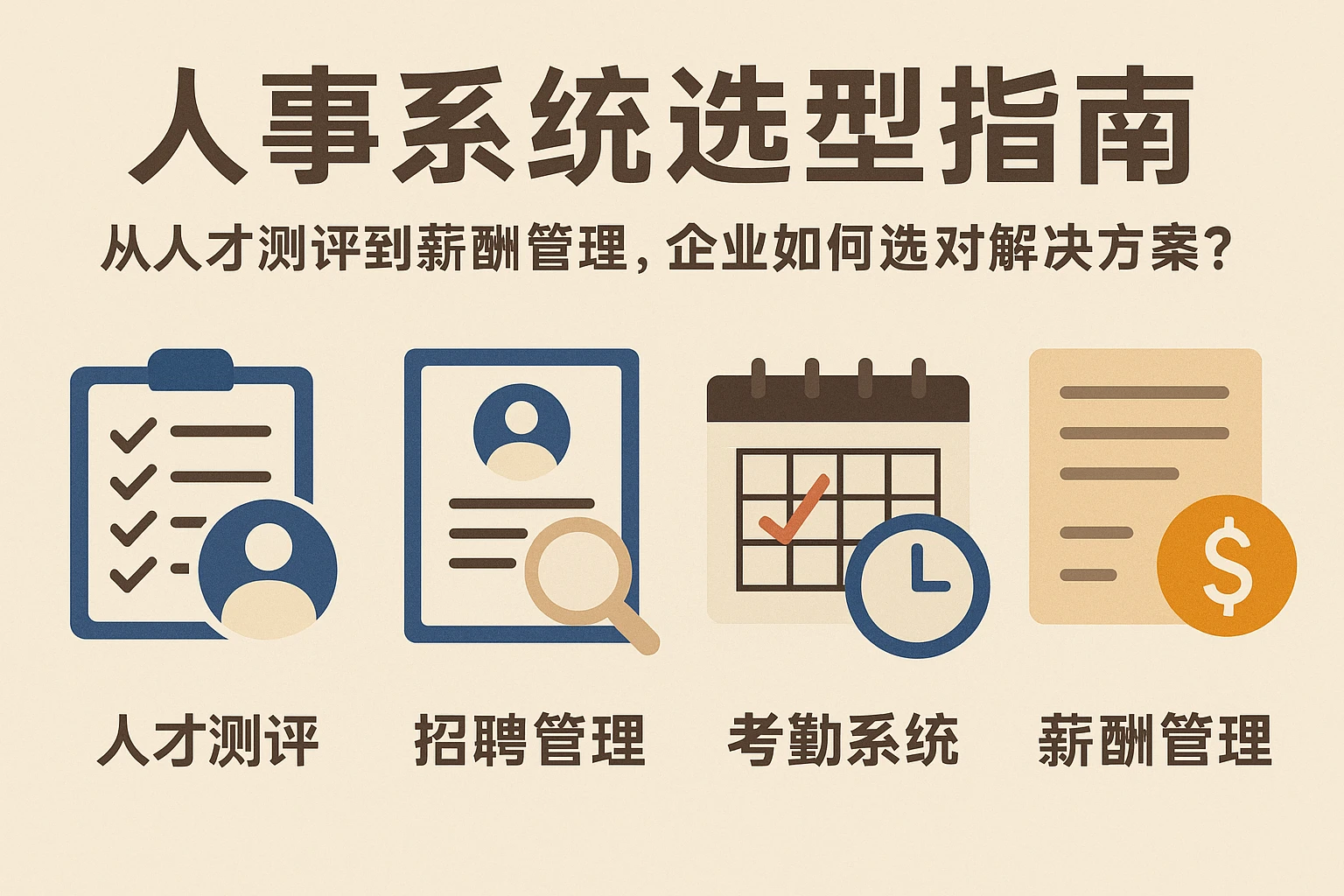 人事系统选型指南：从人才测评到薪酬管理，企业如何选对解决方案？