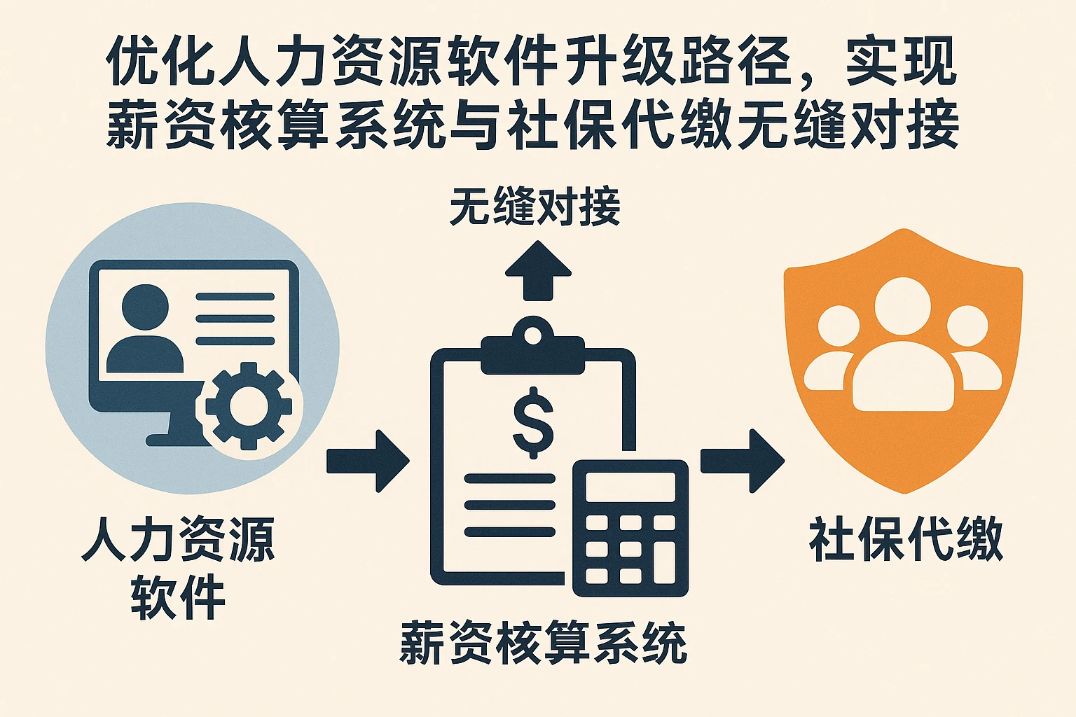 优化人力资源软件升级路径,实现薪资核算系统与社保代缴无缝对接