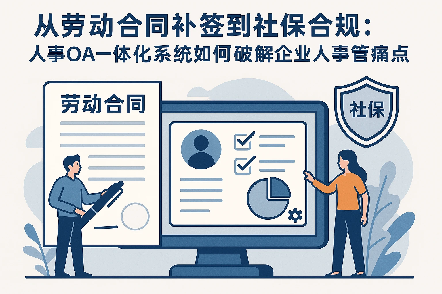 从劳动合同补签到社保合规:人事OA一体化系统如何破解企业人事管理痛点