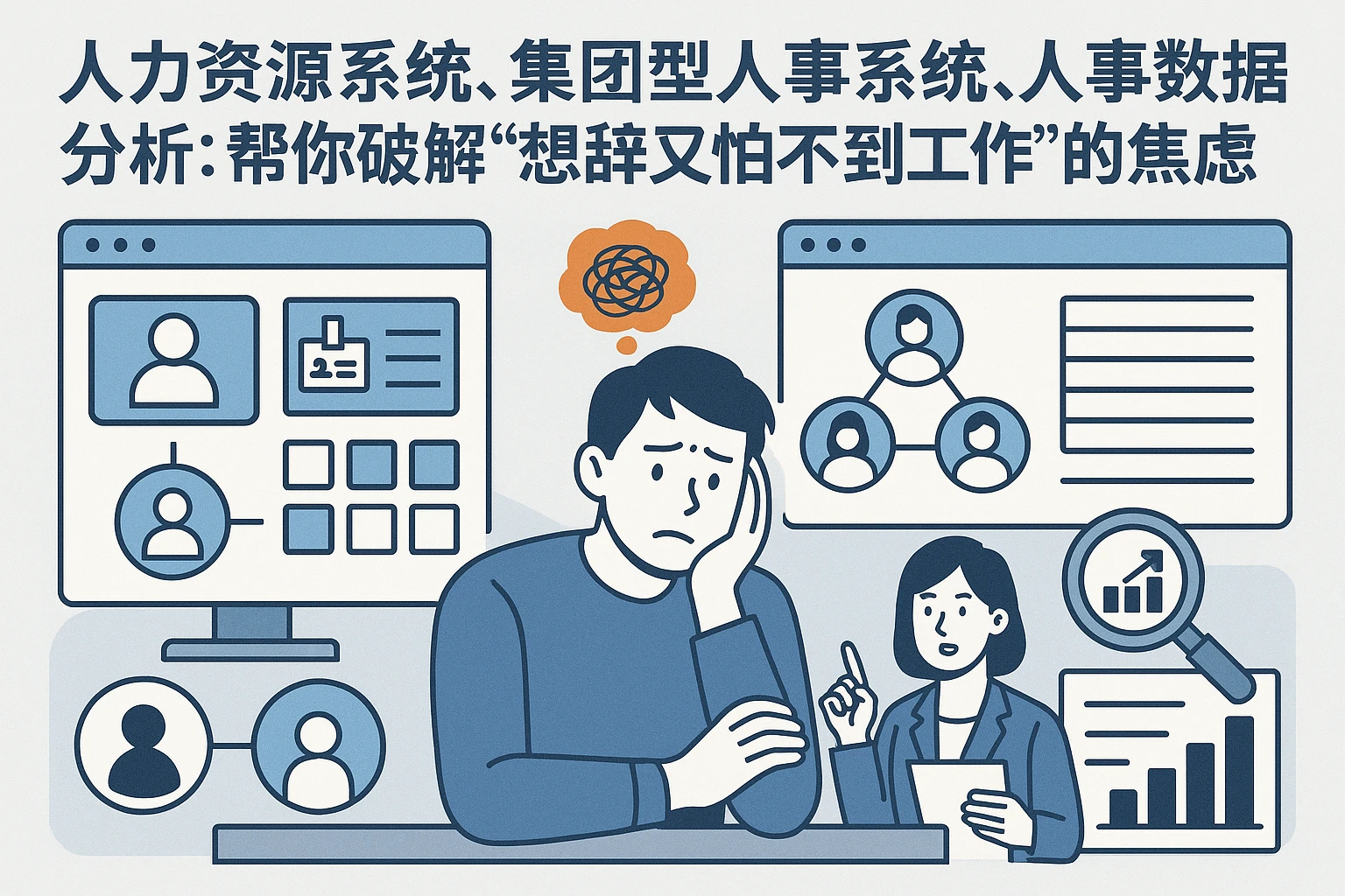 人力资源系统、集团型人事系统、人事数据分析：帮你破解“想辞职又怕找不到工作”的焦虑
