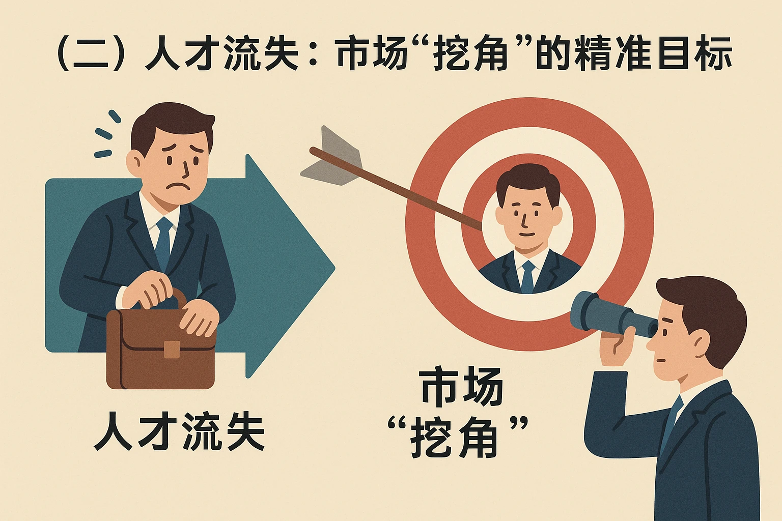 （二）人才流失：市场“挖角”的精准目标