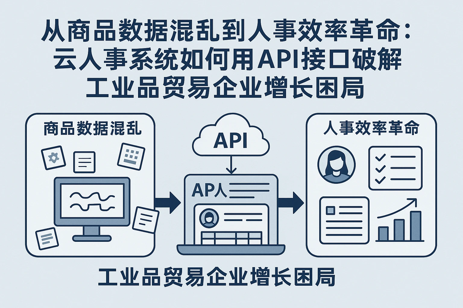 从商品数据混乱到人事效率革命:云人事系统如何用API接口破解工业品贸易企业增长困局