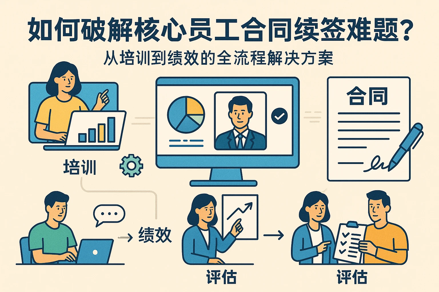 人力资源系统如何破解核心员工合同续签难题？从培训到绩效的全流程解决方案