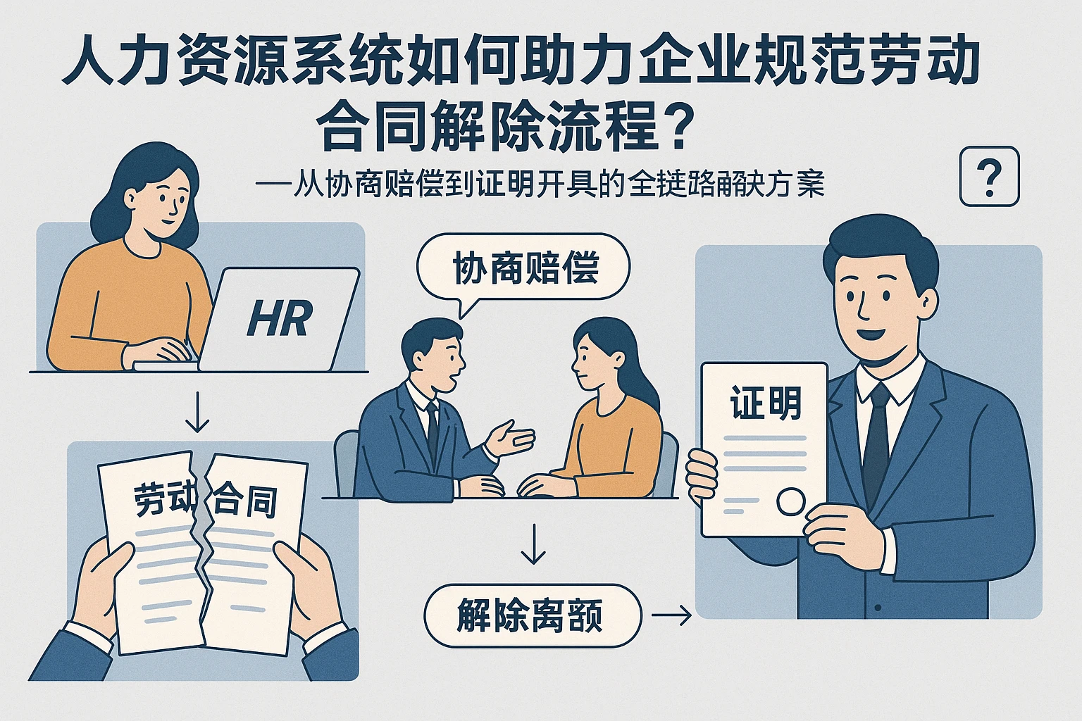 人力资源系统如何助力企业规范劳动合同解除流程？——从协商赔偿到证明开具的全链路解决方案