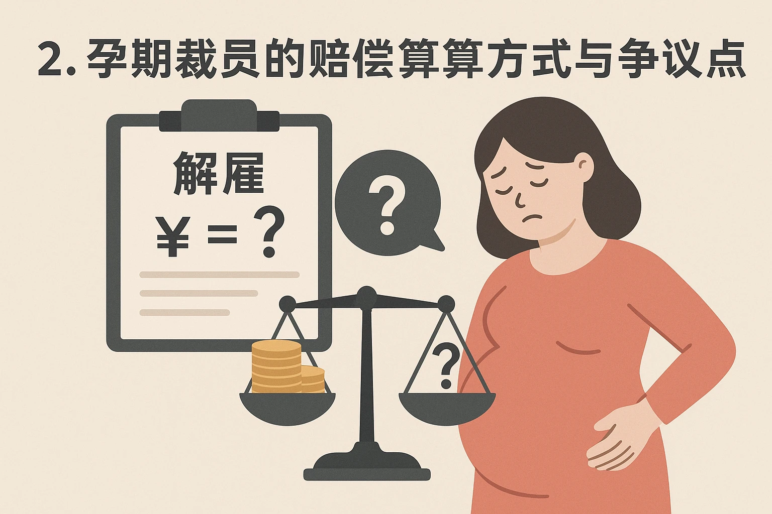 2. 孕期裁员的赔偿计算方式与争议点