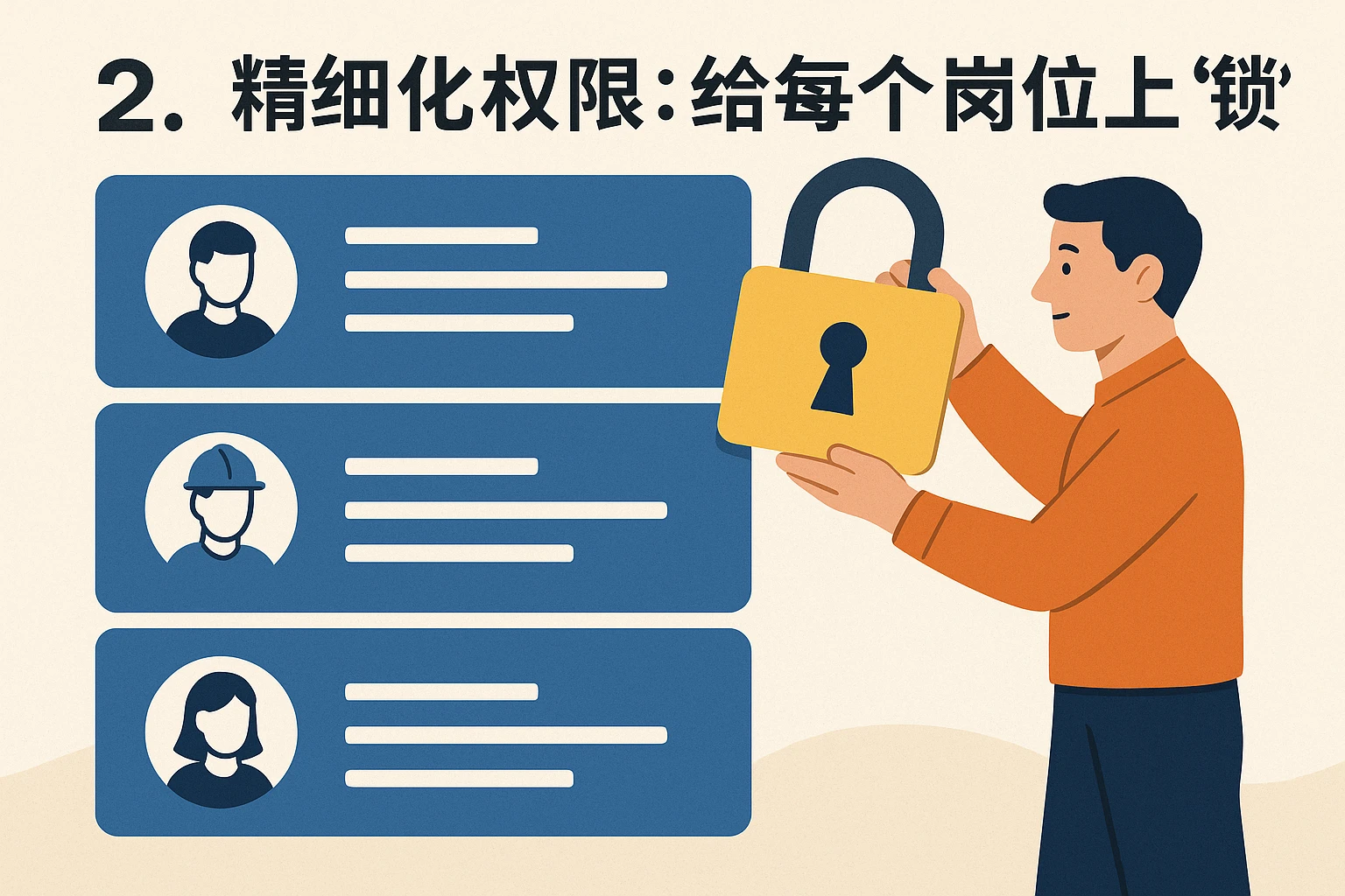 2. 精细化权限：给每个岗位上“锁”
