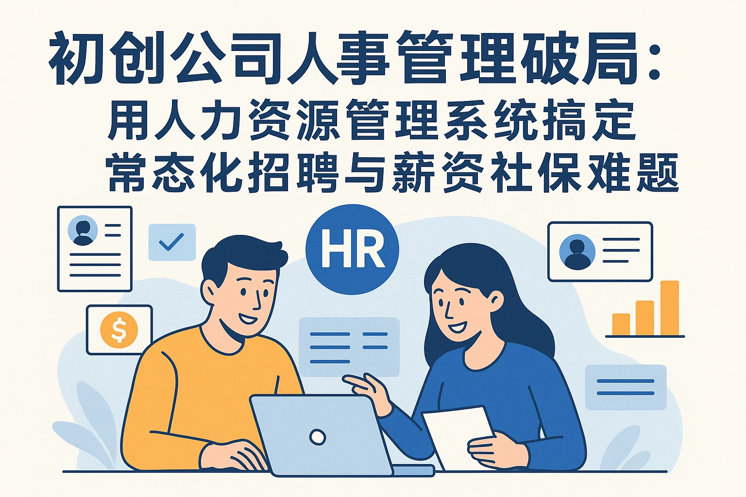 初创公司人事管理破局：用人力资源管理系统搞定常态化招聘与薪资社保难题