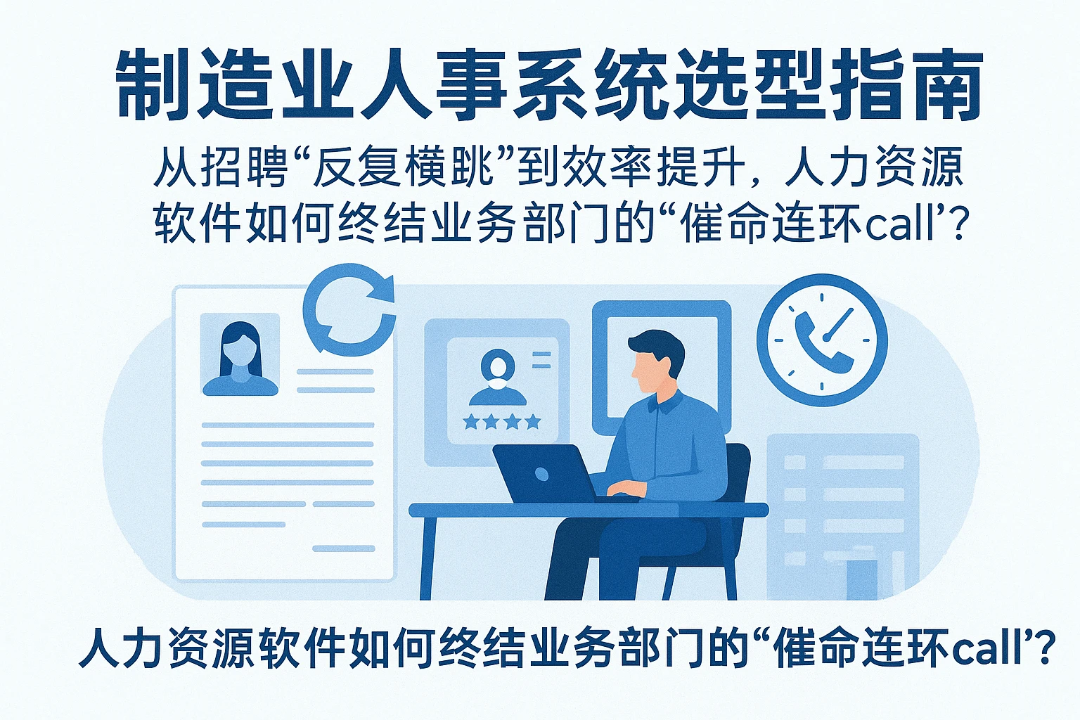 制造业人事系统选型指南：从招聘“反复横跳”到效率提升，人力资源软件如何终结业务部门的“催命连环call”？
