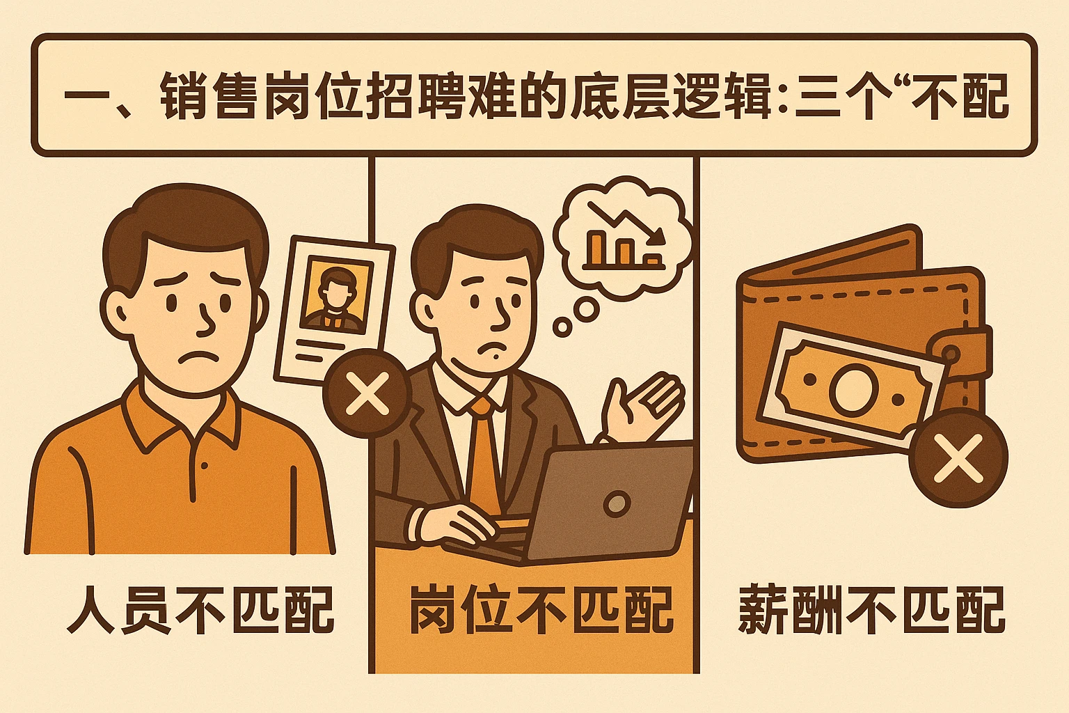 一、销售岗位招聘难的底层逻辑：三个“不匹配”