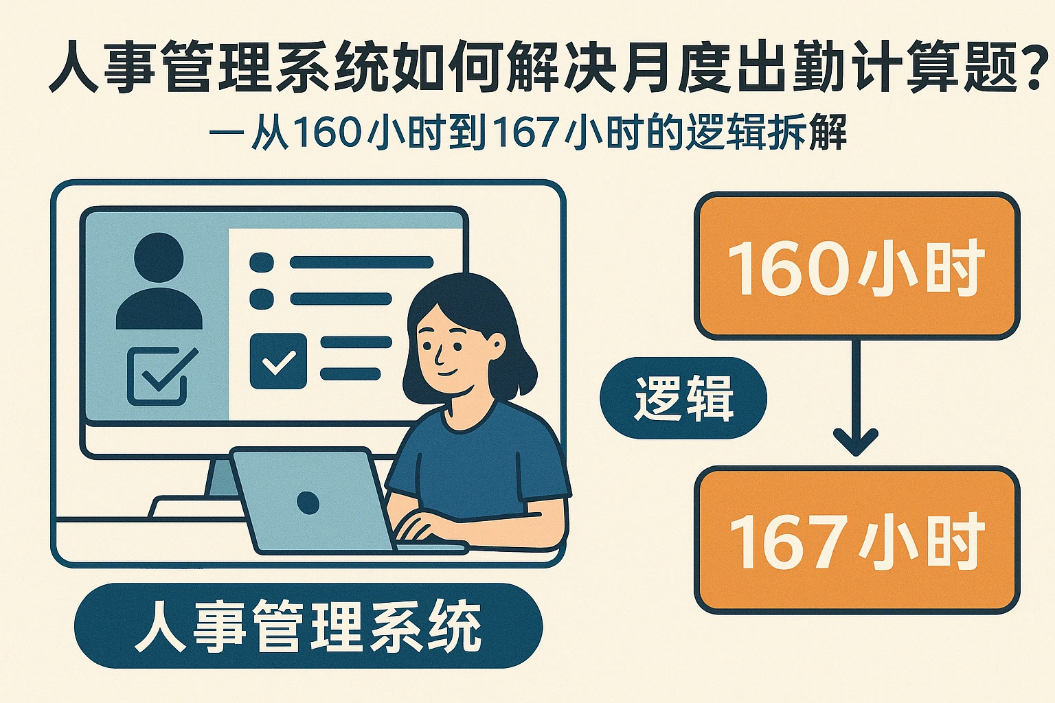 人事管理系统如何解决月度出勤计算难题？——从160小时到167小时的逻辑拆解