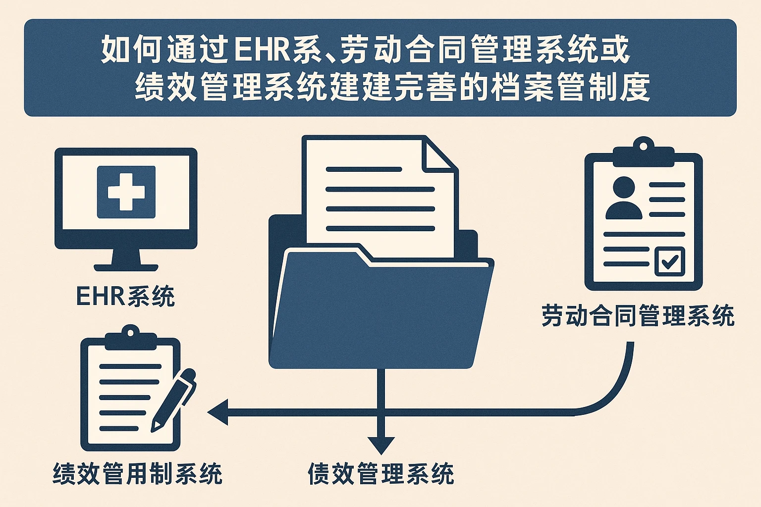 如何通过EHR系统、劳动合同管理系统与绩效管理系统构建完善的档案管理制度