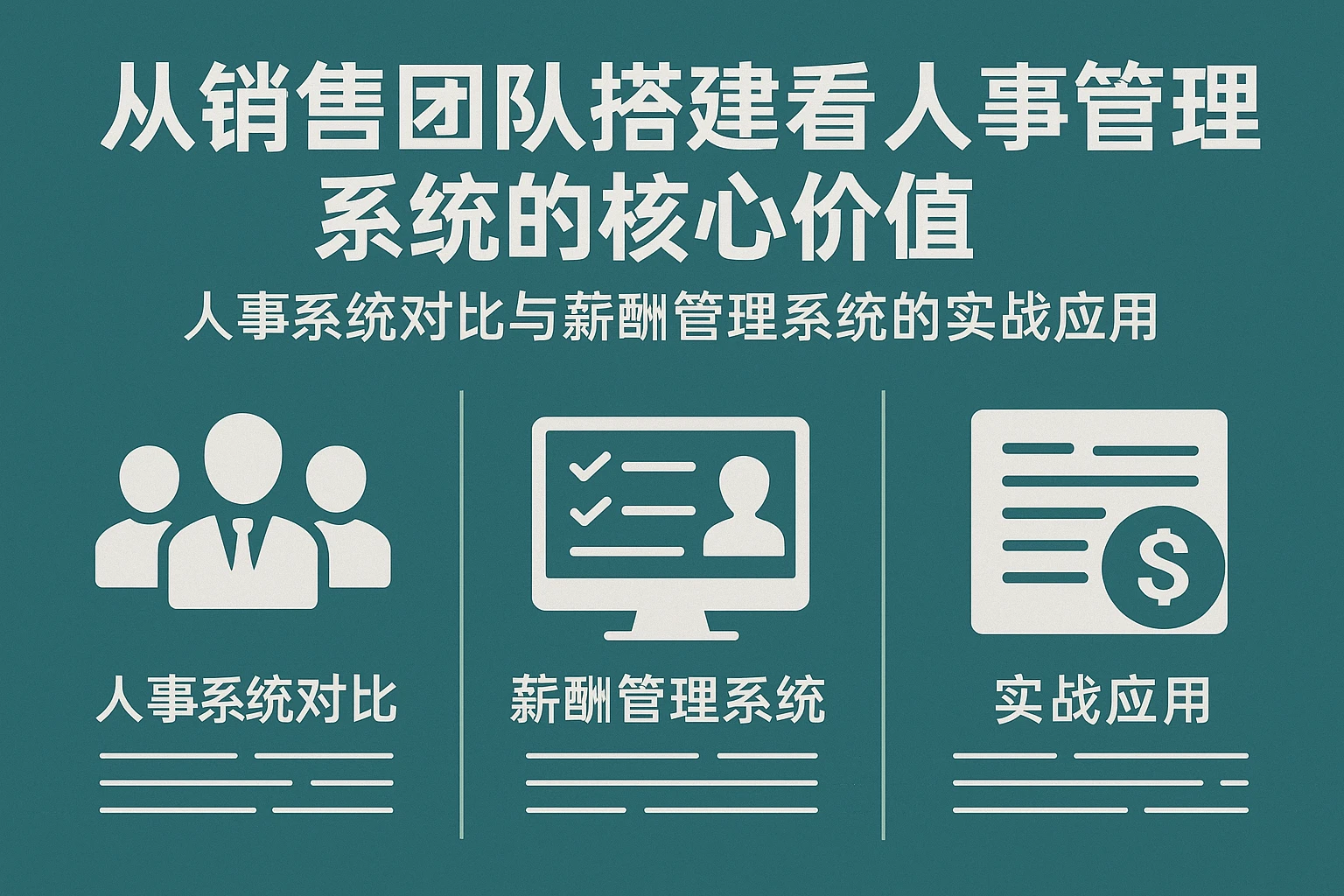 从销售团队搭建看人事管理系统的核心价值：人事系统对比与薪酬管理系统的实战应用