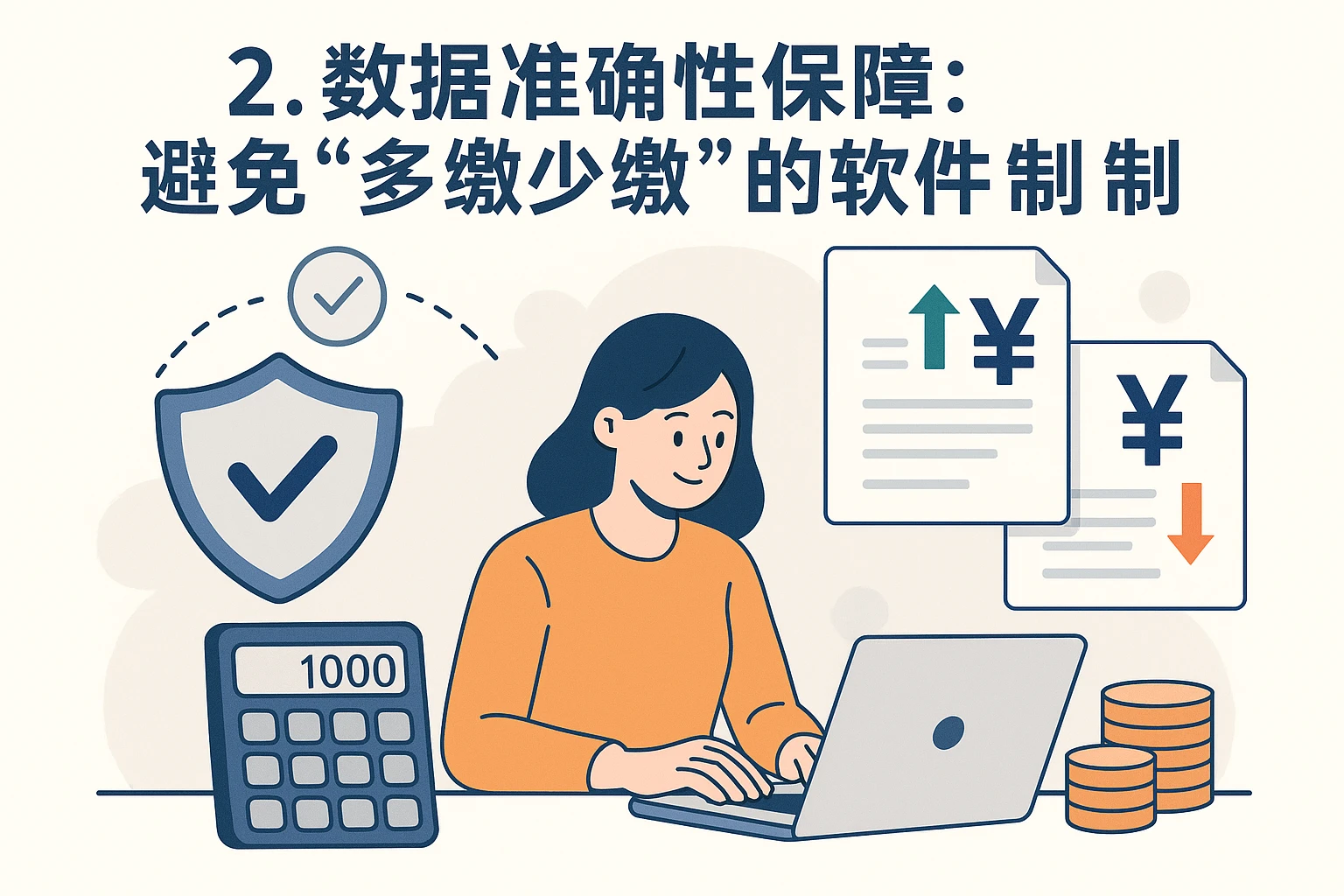 2. 数据准确性保障:避免“多缴少缴”的软件机制