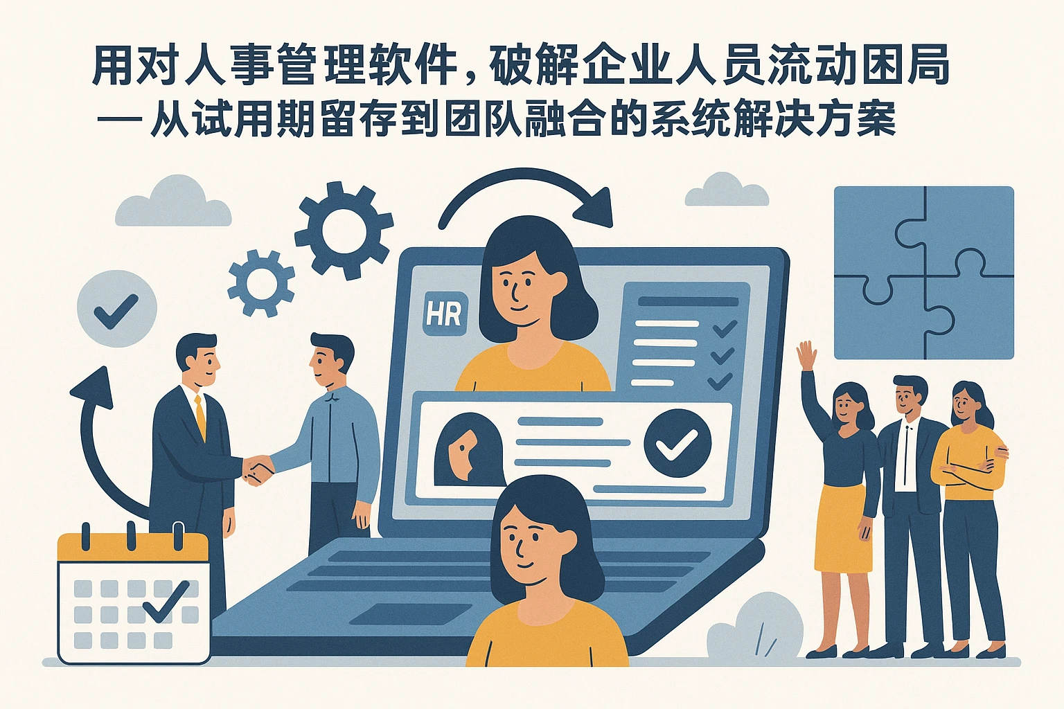 用对人事管理软件,破解企业人员流动困局——从试用期留存到团队融合的系统解决方案