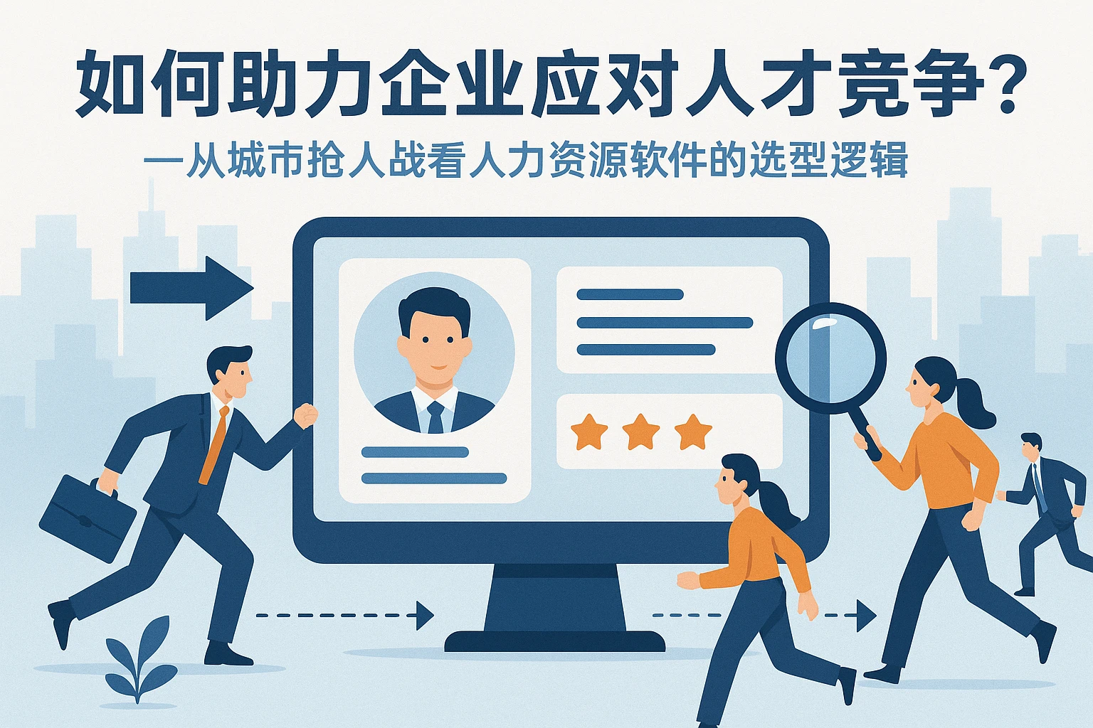 数字化人事系统如何助力企业应对人才竞争？——从城市抢人战看人力资源软件的选型逻辑