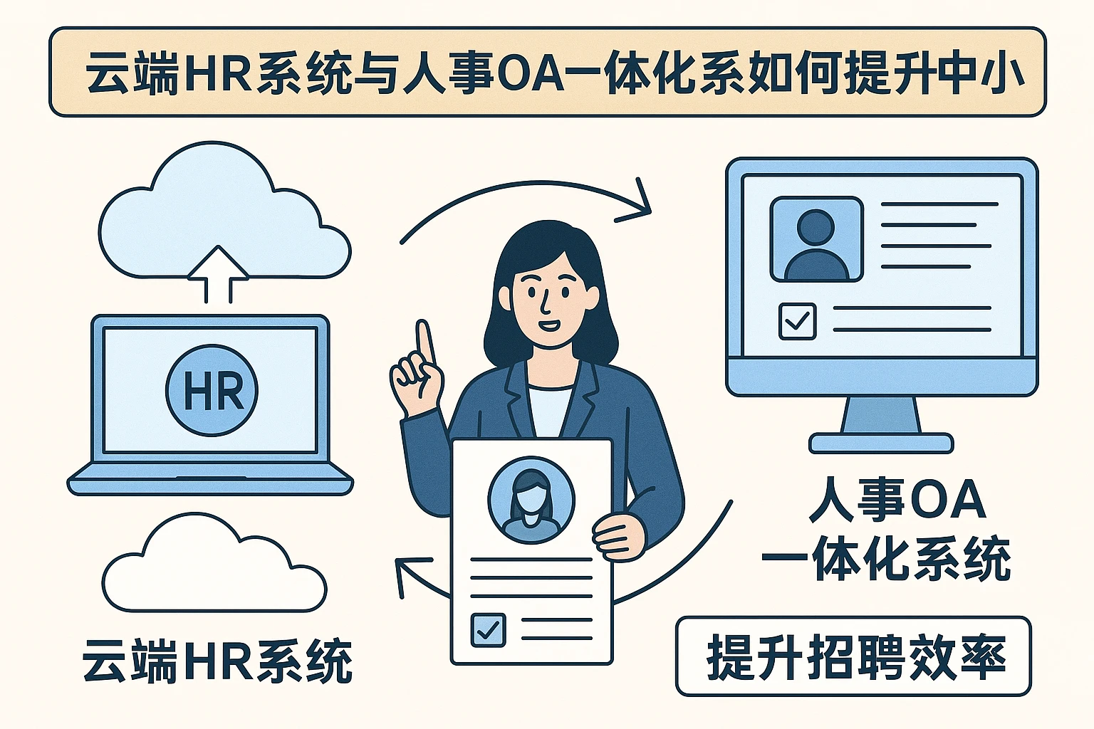云端HR系统与人事OA一体化系统如何提升中小企业招聘效率
