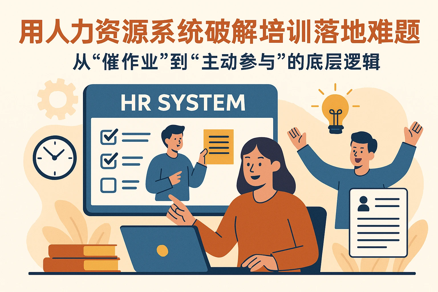 用人力资源系统破解培训落地难题：从“催作业”到“主动参与”的底层逻辑