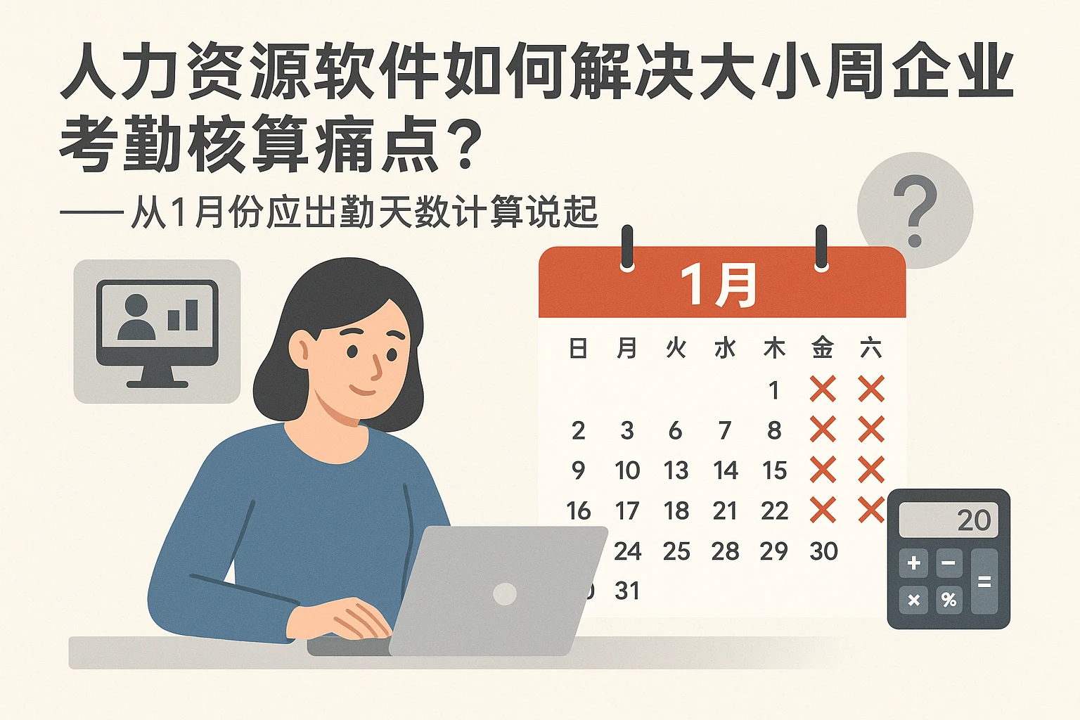 人力资源软件如何解决大小周企业考勤核算痛点?——从1月份应出勤天数计算说起