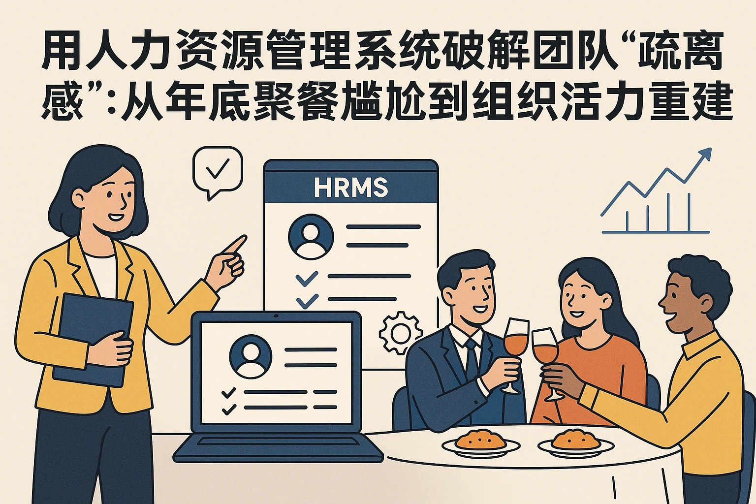 用人力资源管理系统破解团队“疏离感”:从年底聚餐尴尬到组织活力重建