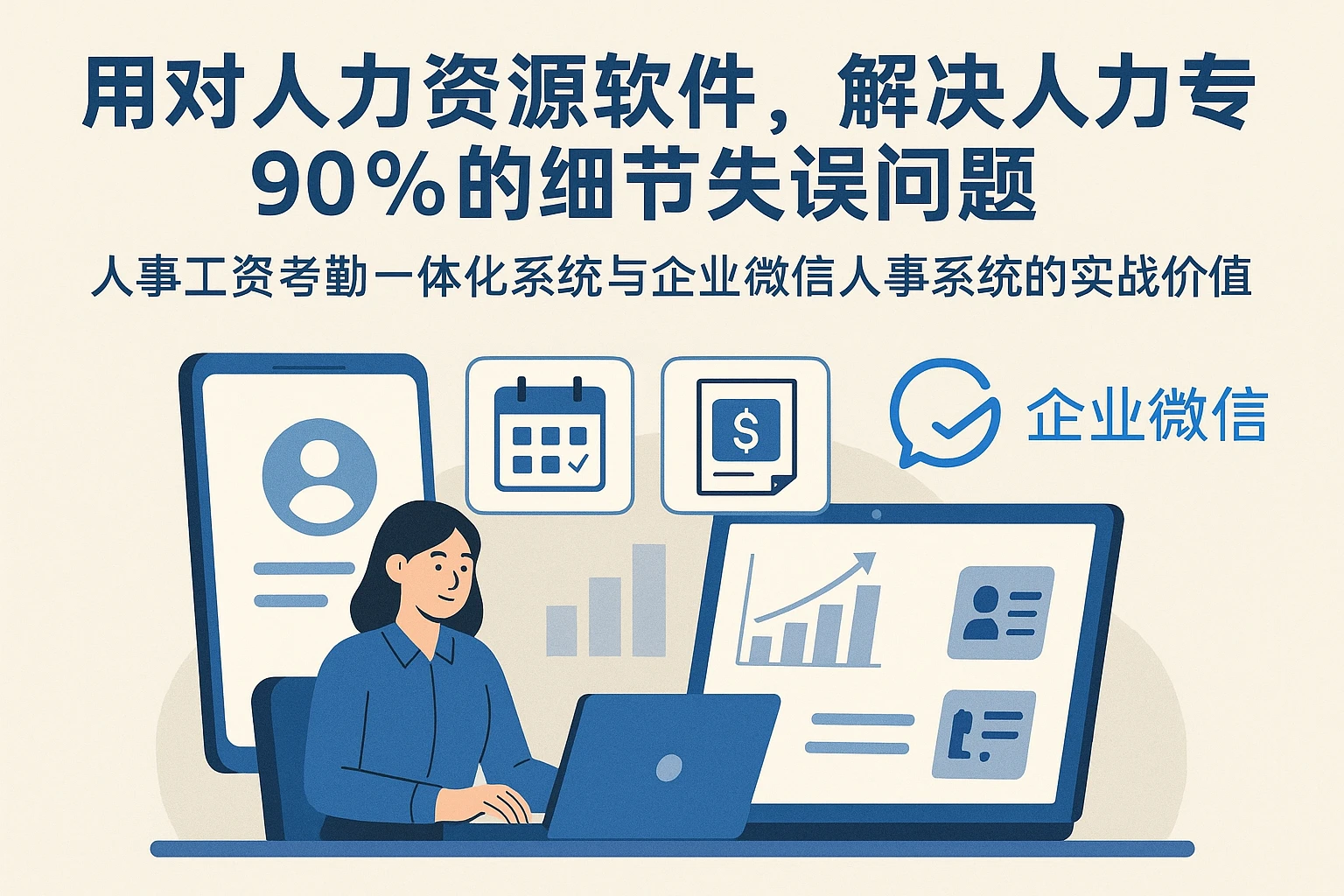 用对人力资源软件,解决人力专员90%的细节失误问题——人事工资考勤一体化系统与企业微信人事系统的实战价值