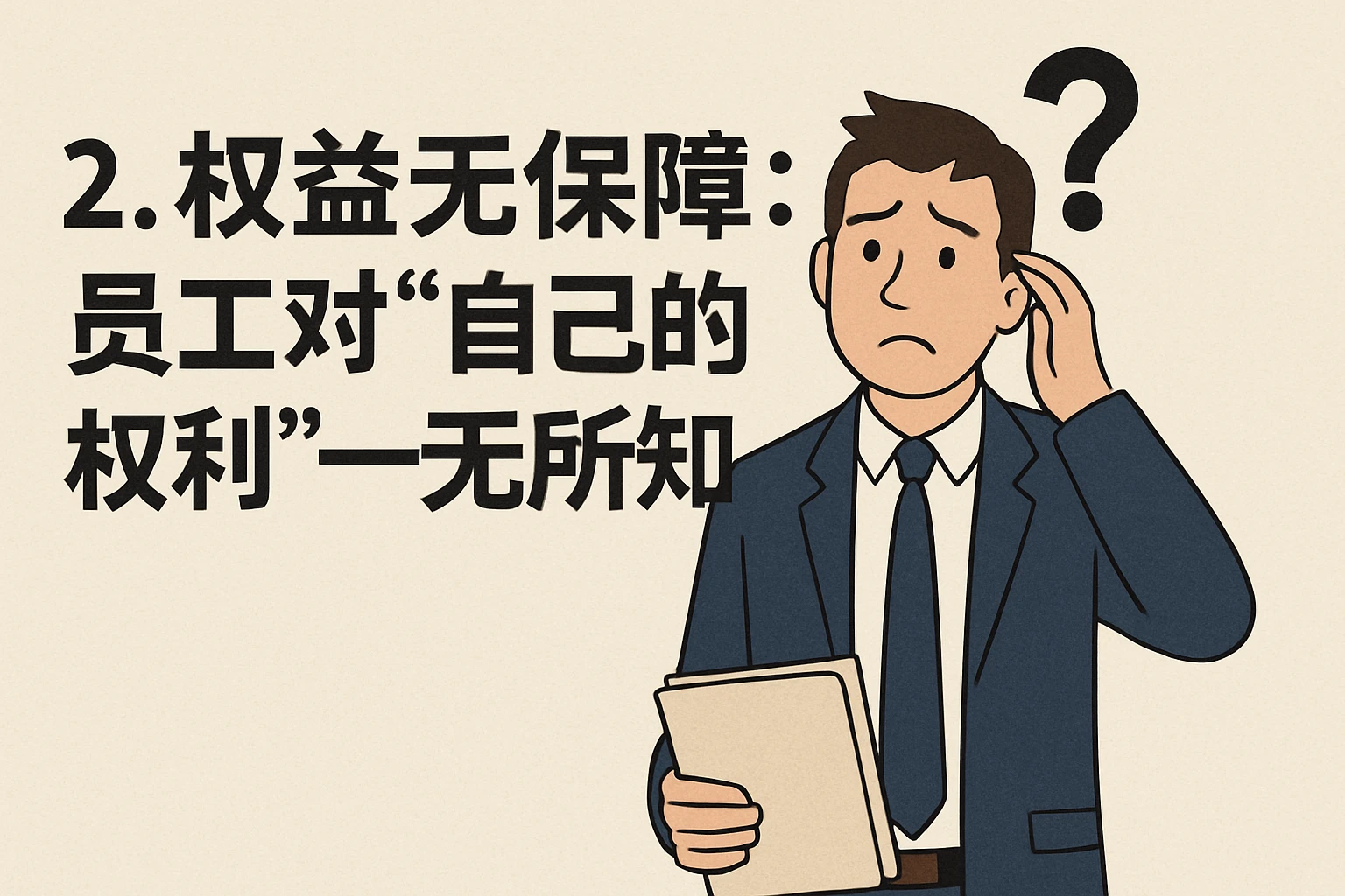 2. 权益无保障：员工对“自己的权利”一无所知