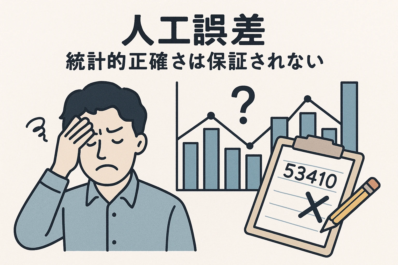 2. 人工误差：统计准确性难以保证