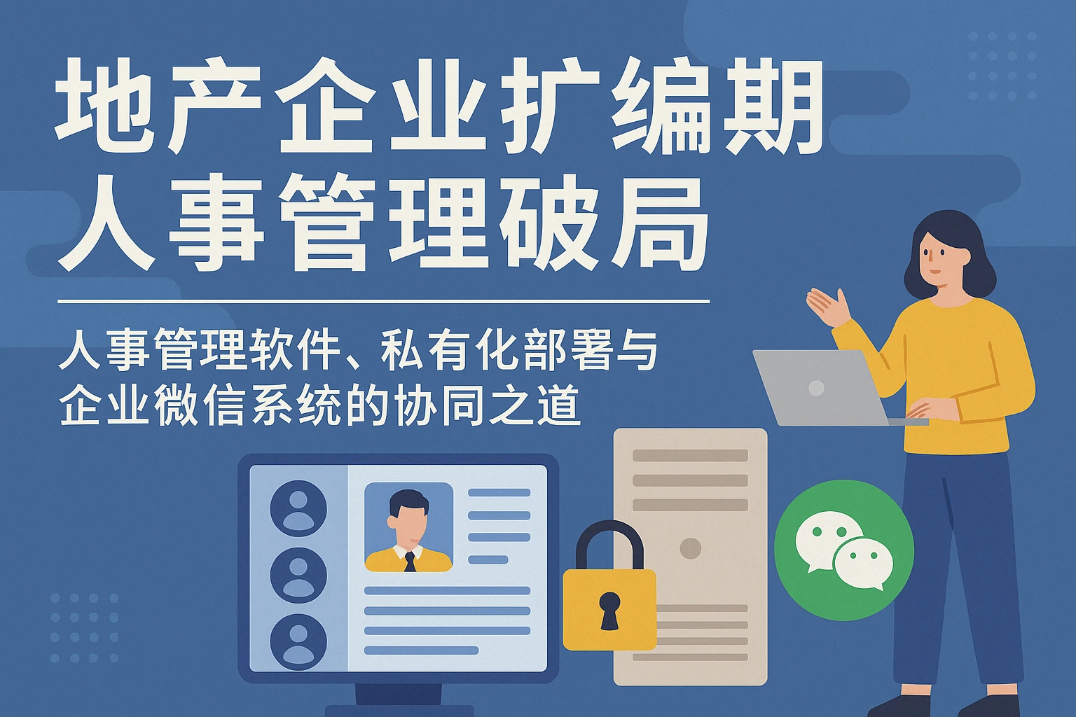 地产企业扩编期人事管理破局：人事管理软件、私有化部署与企业微信系统的协同之道