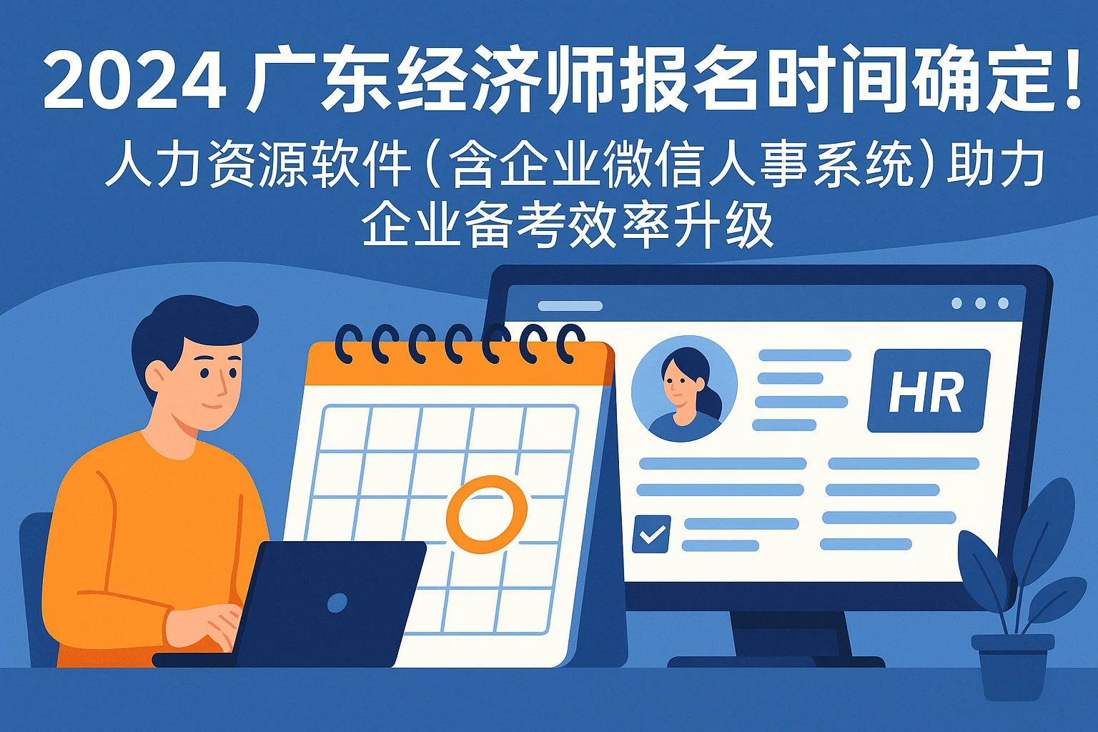 2024广东经济师报名时间确定！人力资源软件（含企业微信人事系统）助力企业备考效率升级