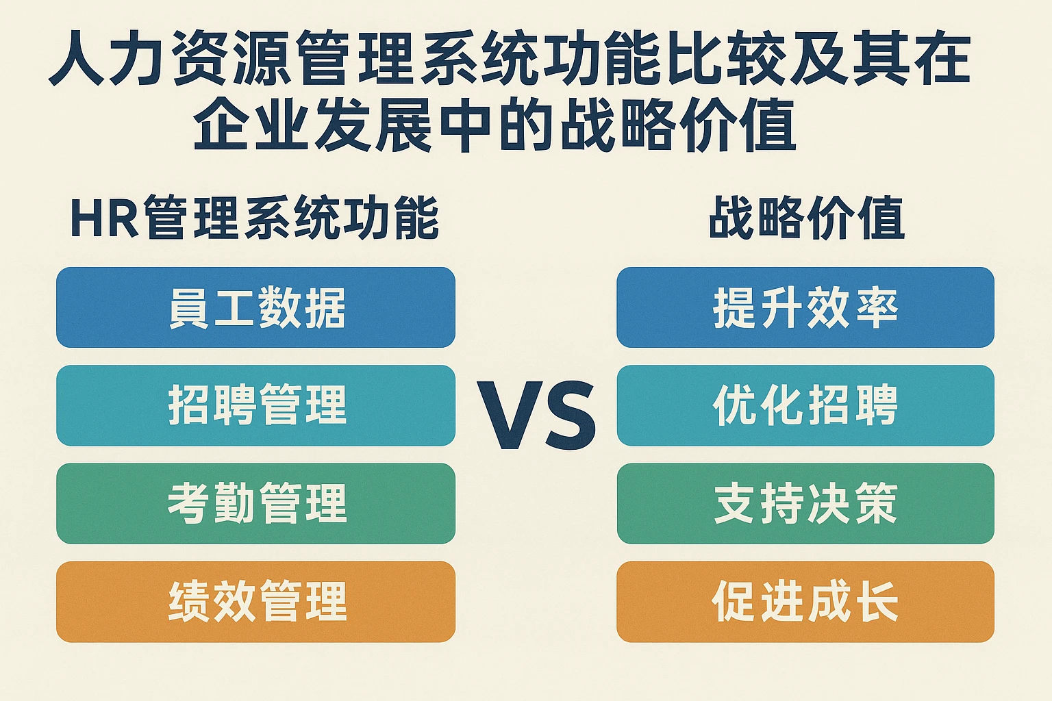 人力资源管理系统功能比较及其在企业发展中的战略价值