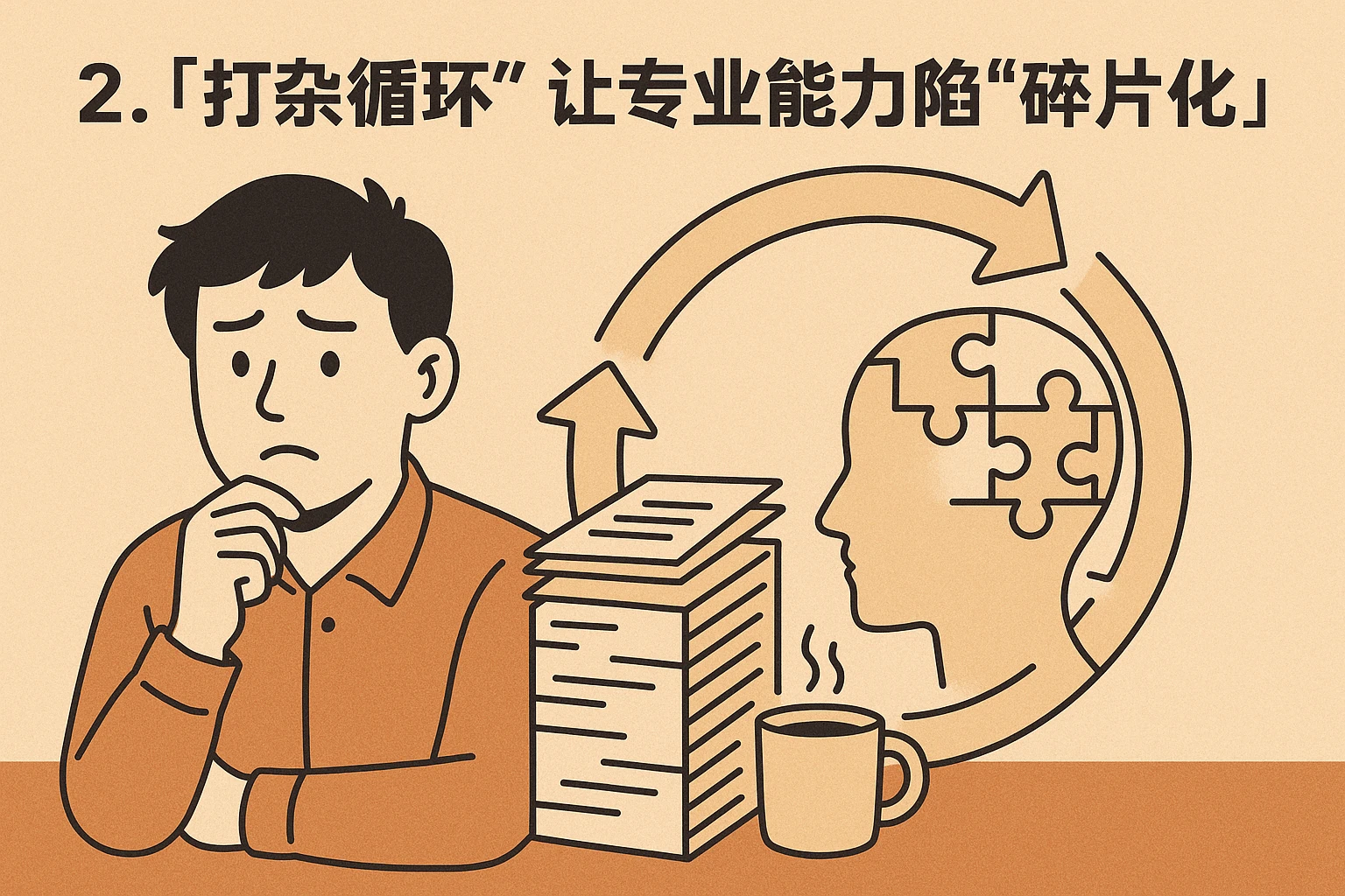 2. “打杂循环”让专业能力陷入“碎片化”