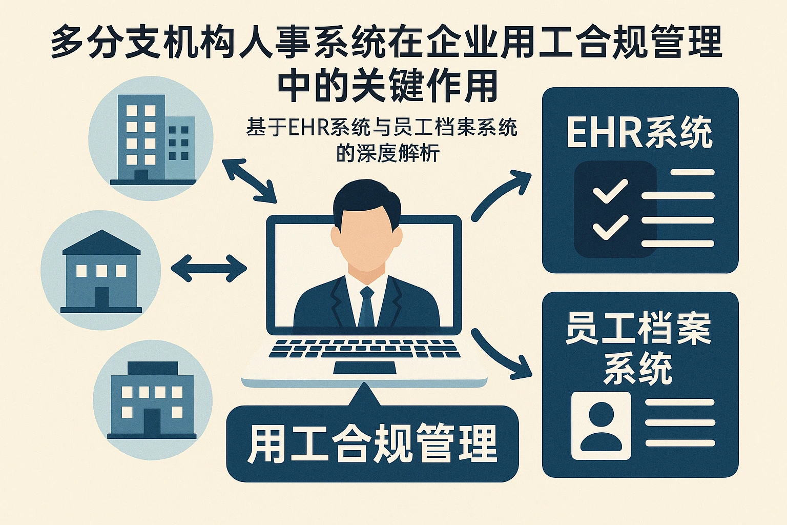 多分支机构人事系统在企业用工合规管理中的关键作用——基于EHR系统与员工档案系统的深度解析