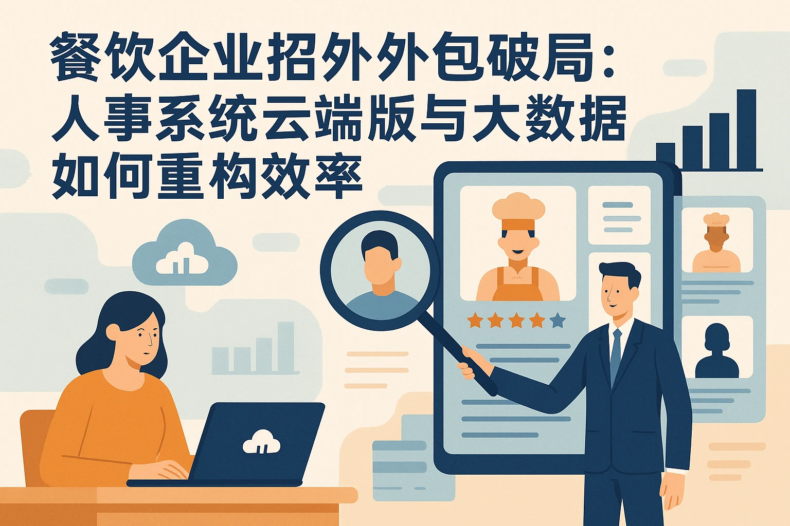 餐饮企业招聘外包破局:人事系统云端版与大数据如何重构效率